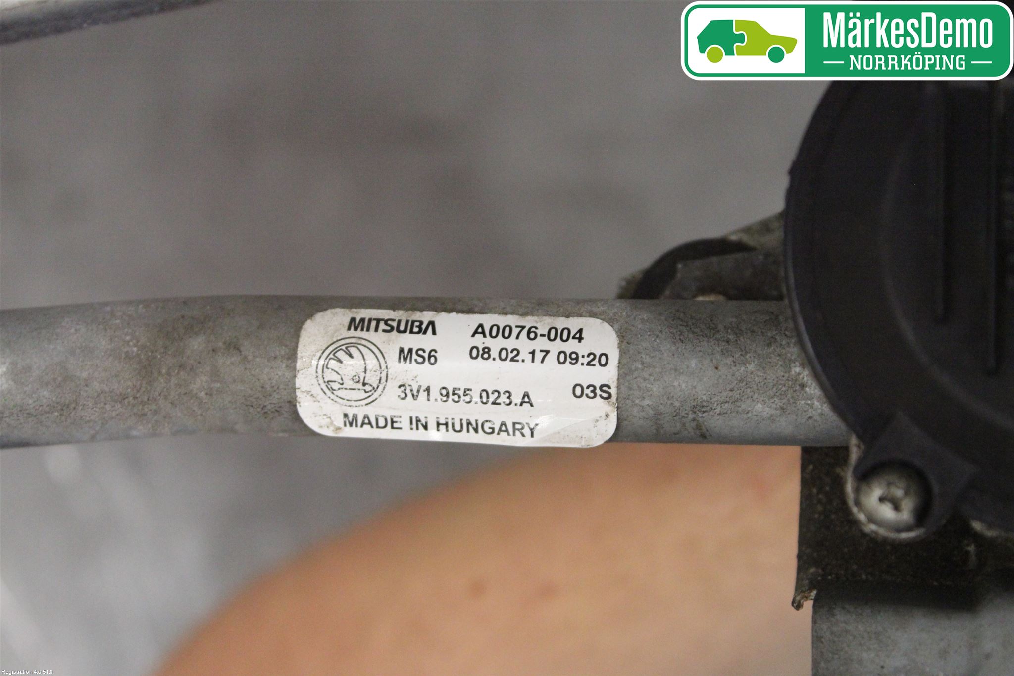 Skoda SUPERB 16-24 Torkarmekanism Vindruta