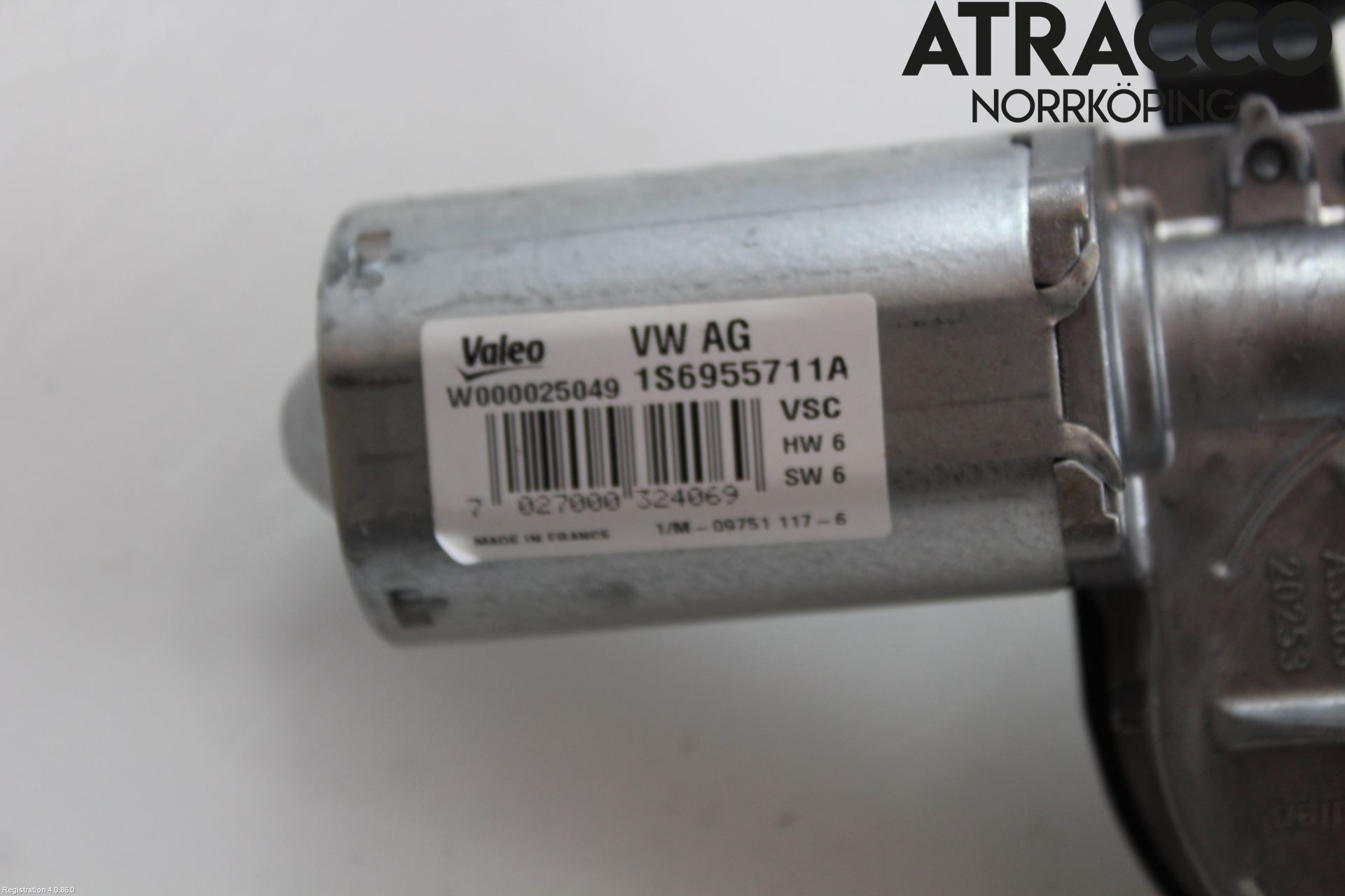 Volkswagen VW UP! / E-UP! Torkarmotor Baklucka