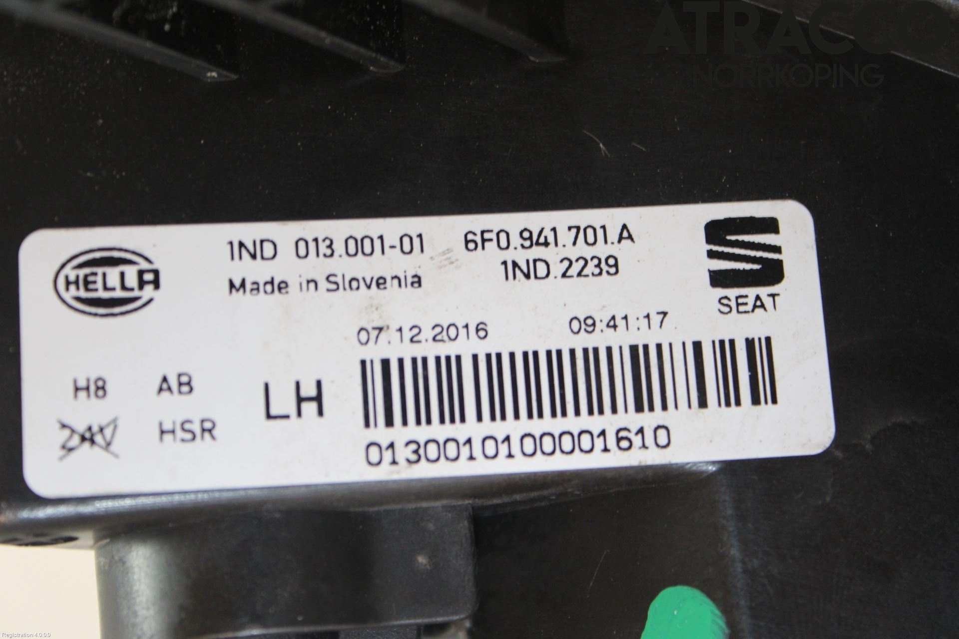 Seat IBIZA V 17-20 Dimljus-Varselljus Fram