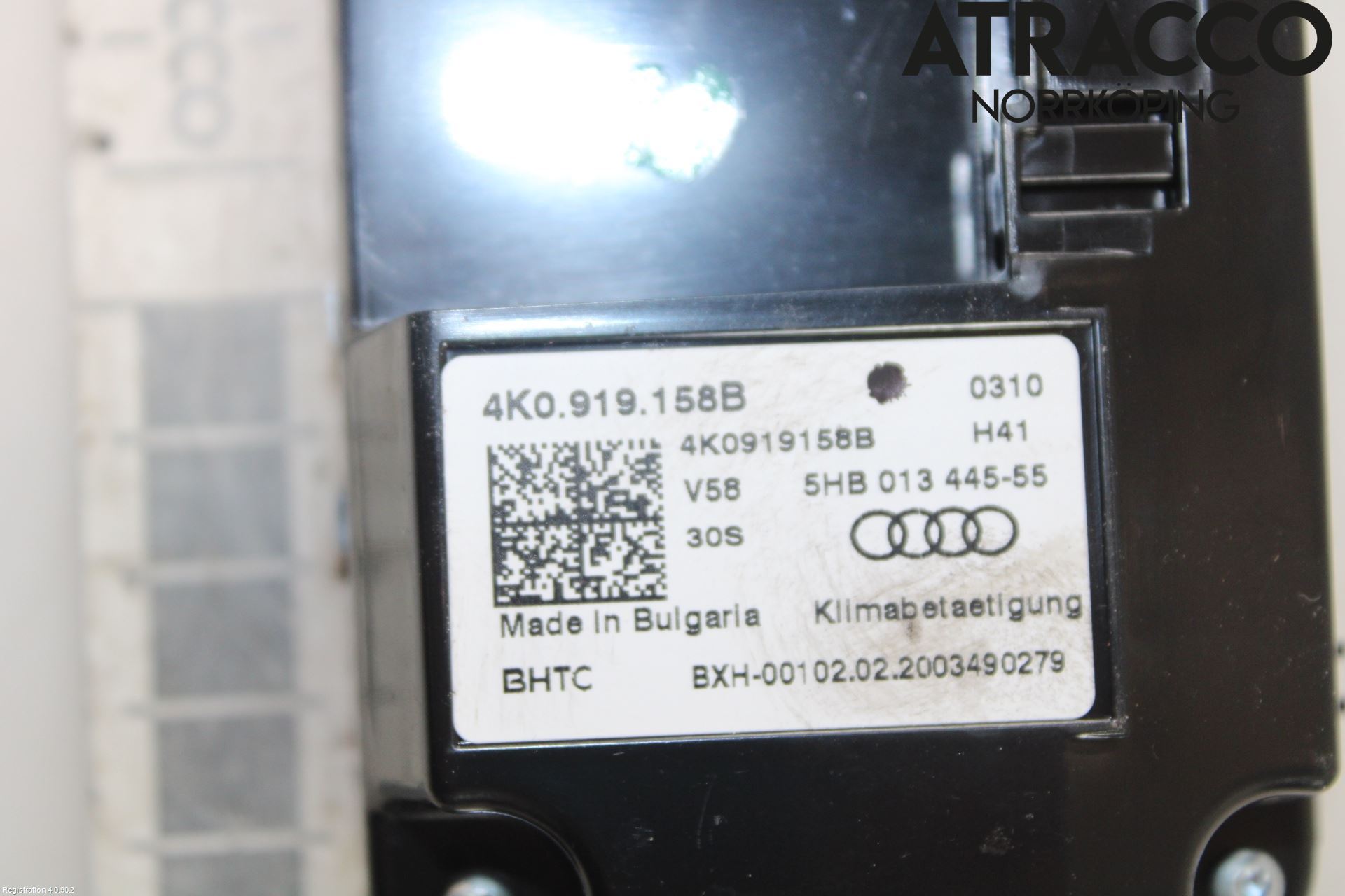 Audi E-TRON, S GE 19- Värmereglage