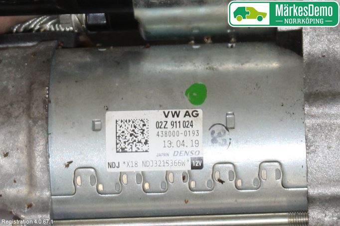 Volkswagen VW GOLF / E-GOLF VII 13-20 Startmotor