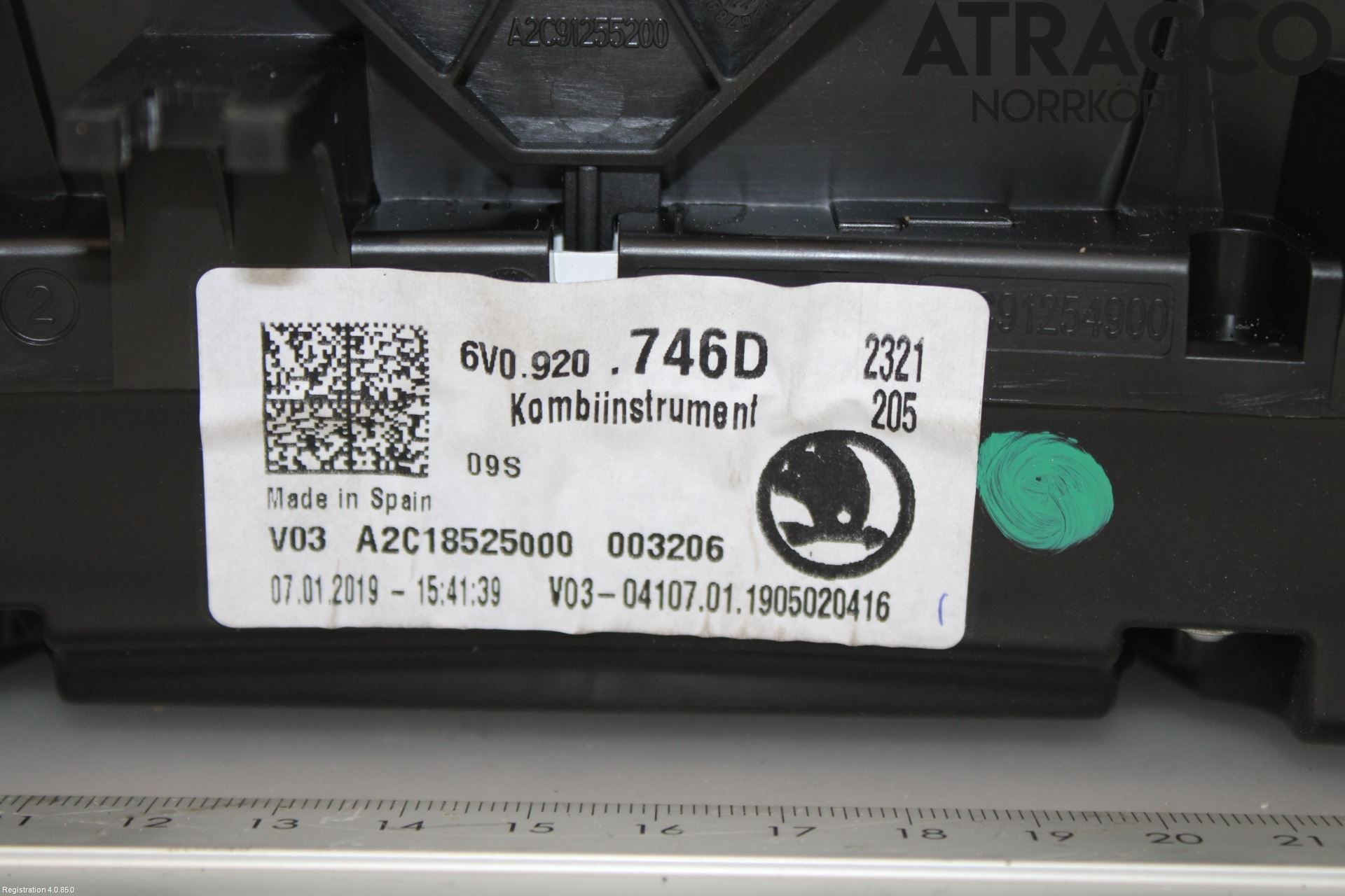 Skoda FABIA 15-21 Instrument Komb