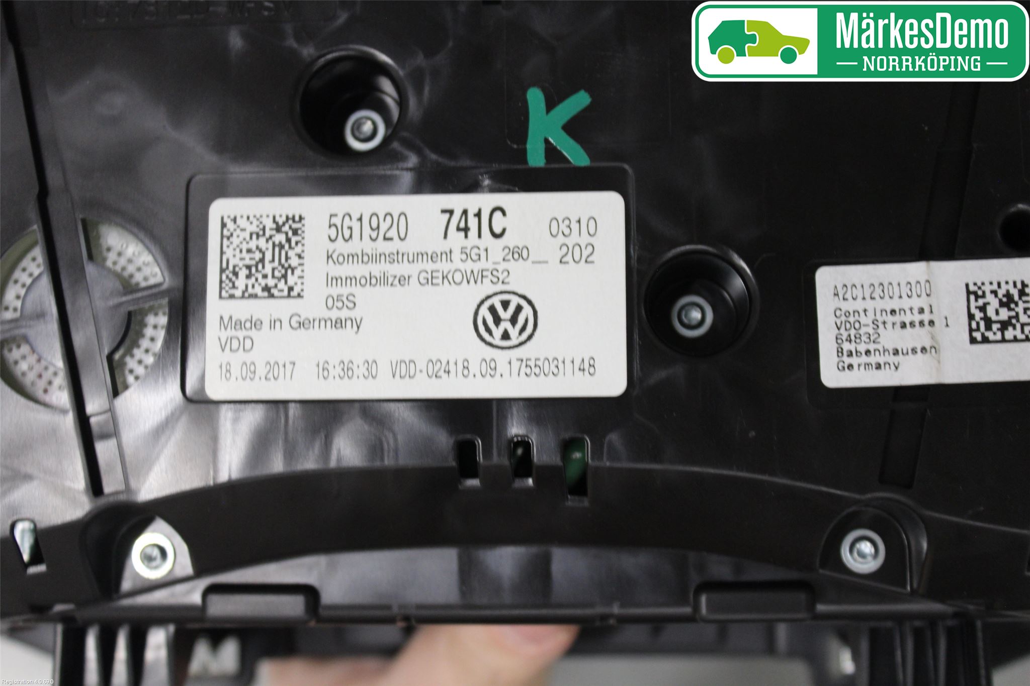 Volkswagen VW GOLF / E-GOLF VII 13-20 Instrument Komb