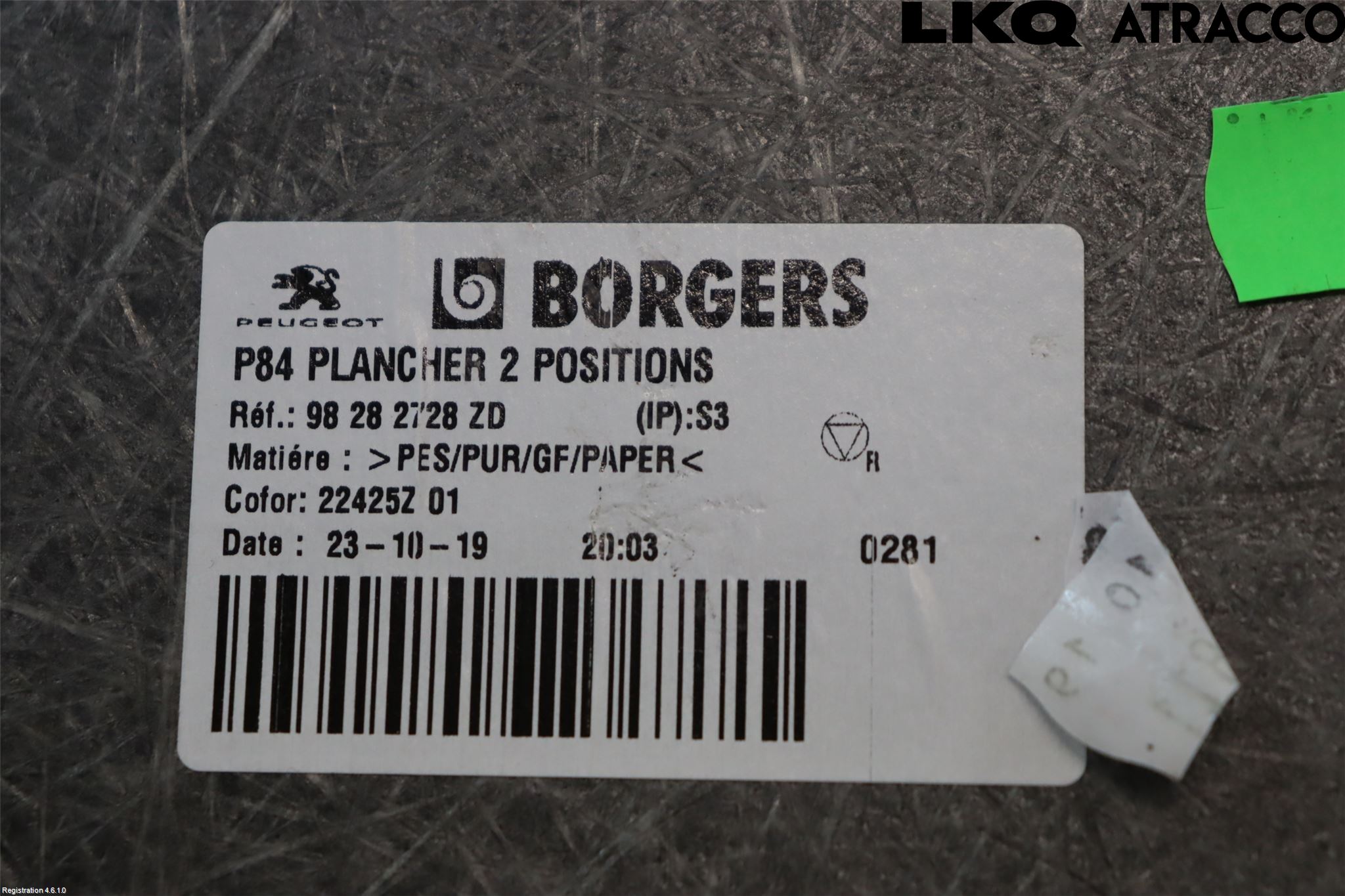 Citroen C5 AIRCROSS 19- Bagage Golv