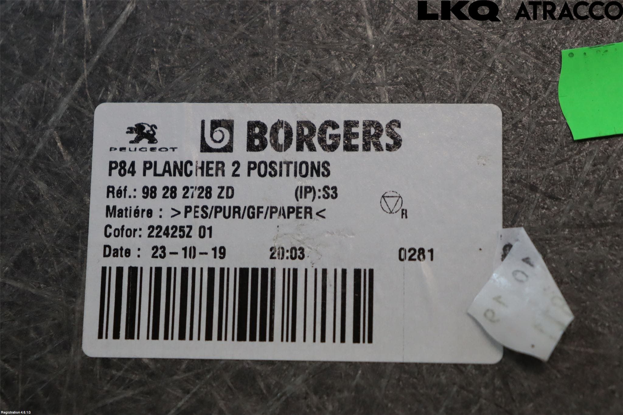 Citroen C5 AIRCROSS 19- Bagage Golv