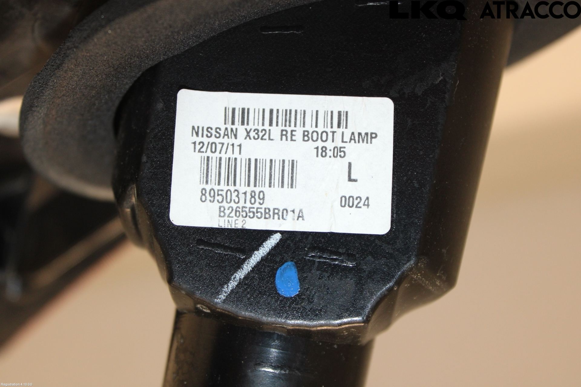 Nissan QASHQAI 10-14 Bakljus Lucka Vä