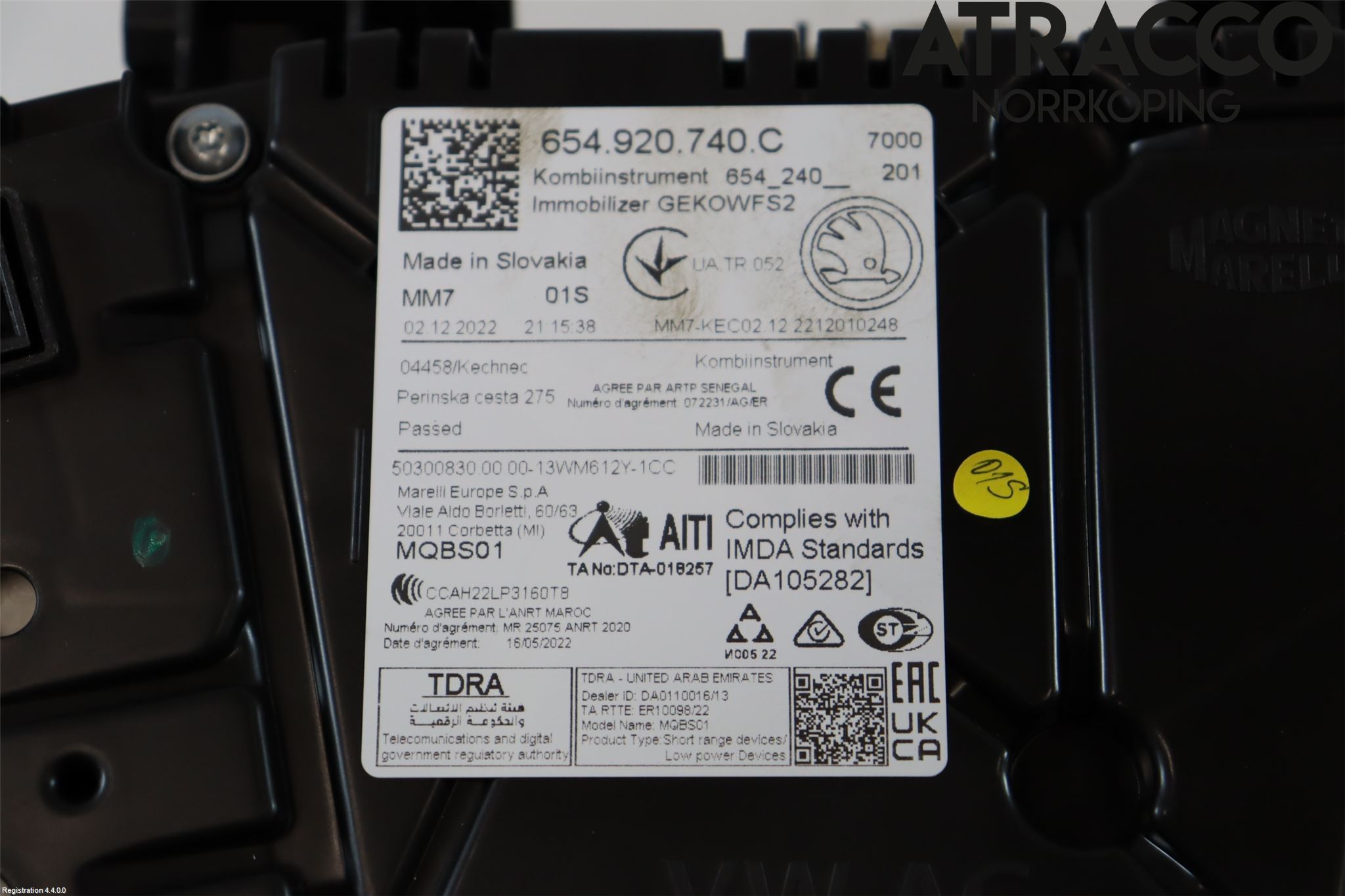 Skoda FABIA 22- Instrument Komb