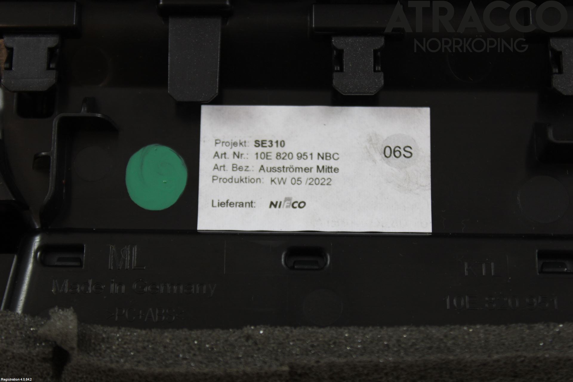 Cupra BORN 22- Defrosterkanal-Munstycke