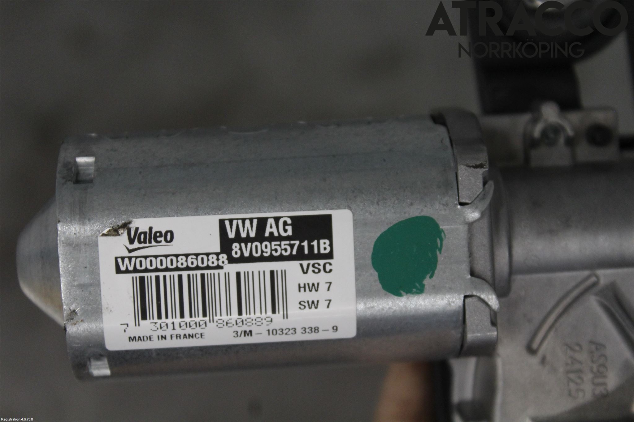 Audi A3/S3 8V 13-20 Torkarmotor Baklucka