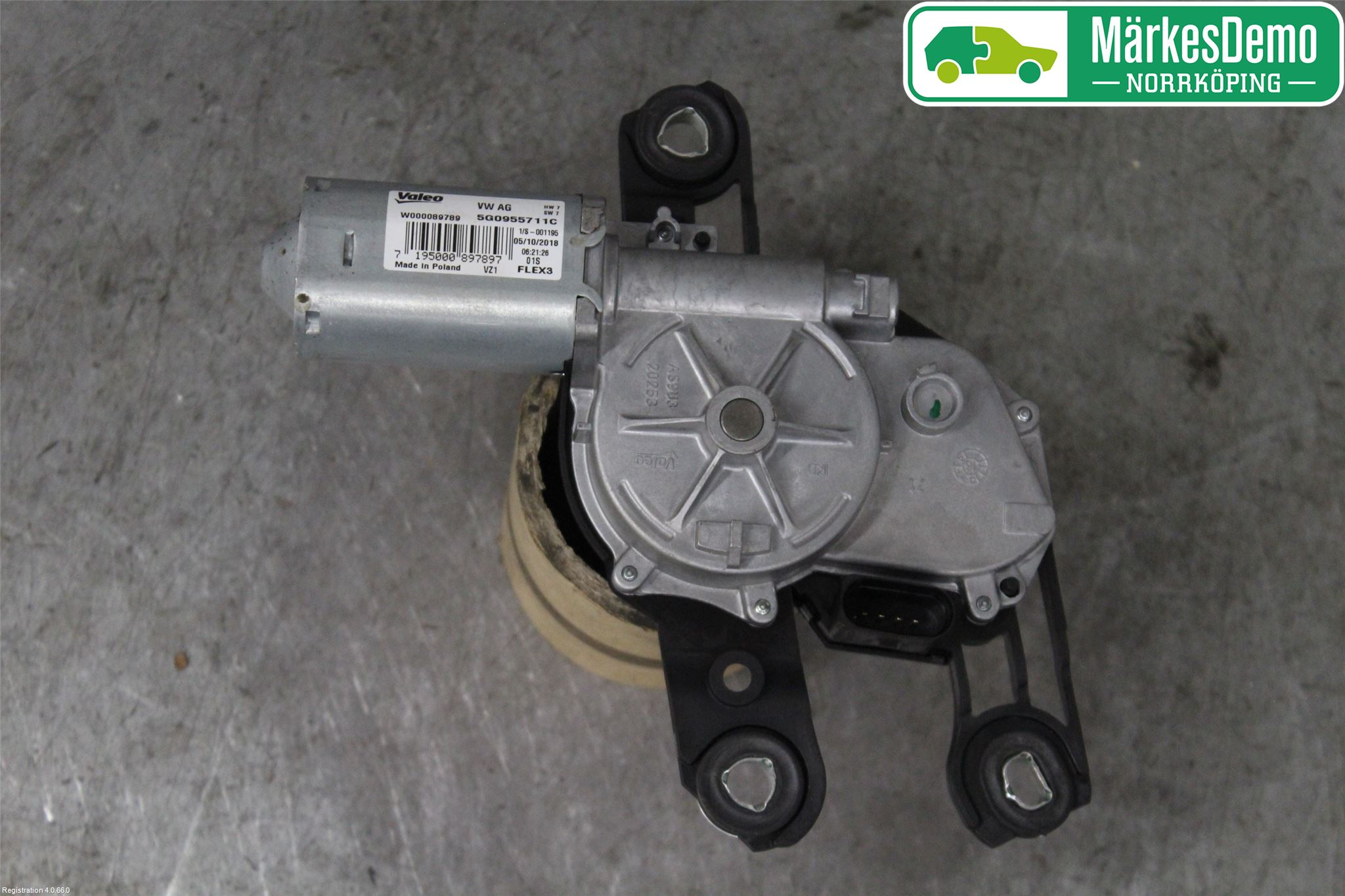 Volkswagen VW GOLF / E-GOLF VII 13-20 Torkarmotor Baklucka