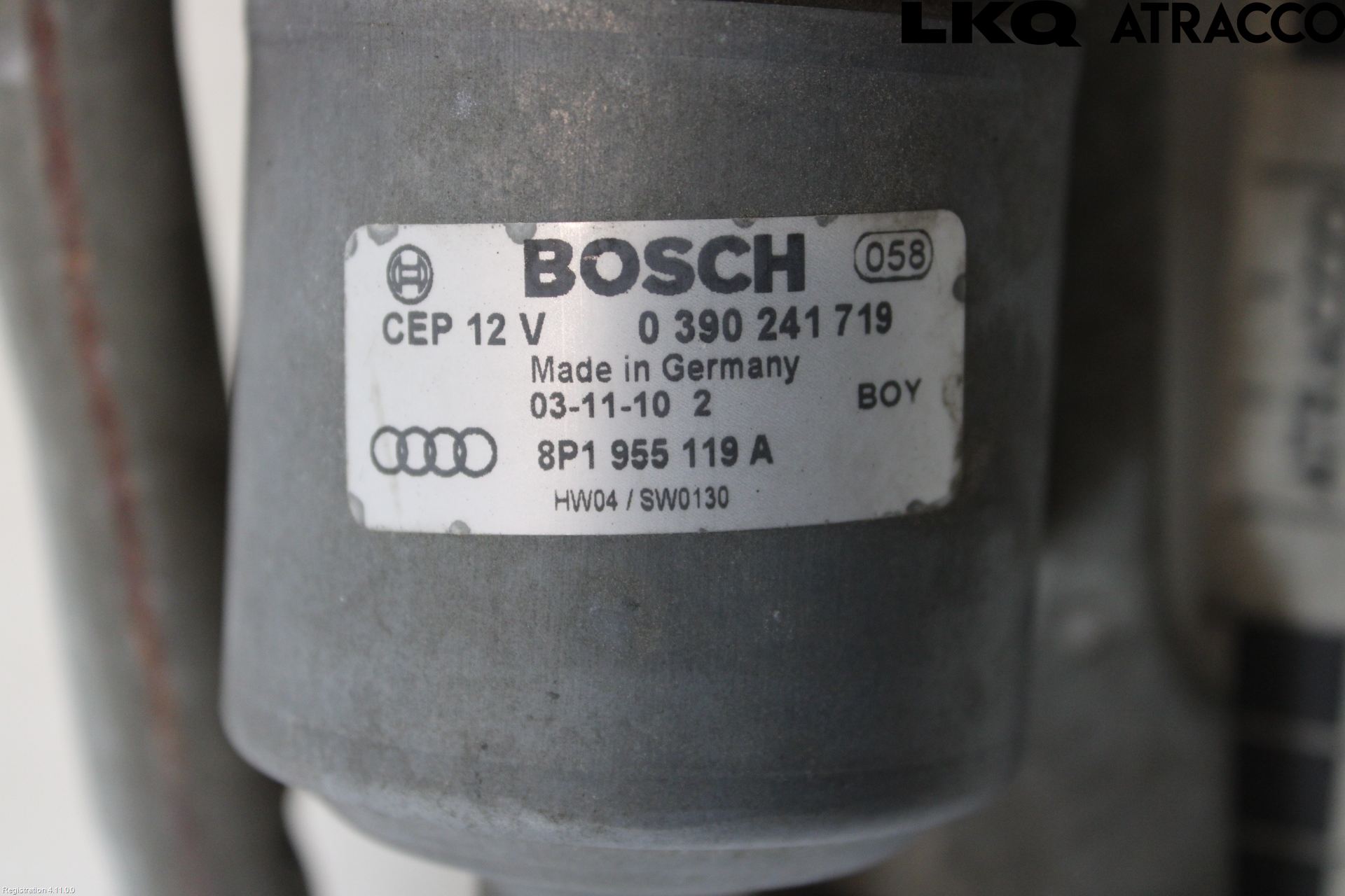 Audi A3/S3     96-03 Torkarmekanism Vindruta