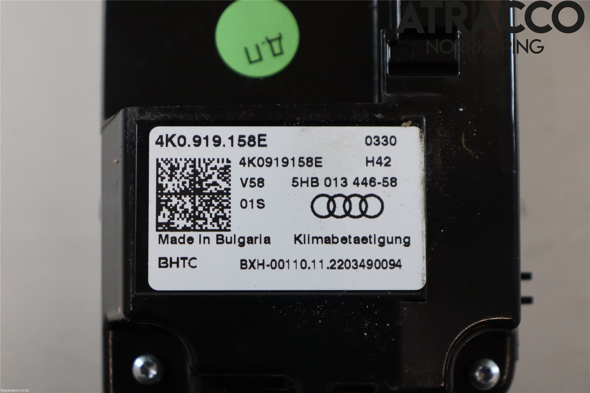 Audi Q7/SQ7 Värmereglage