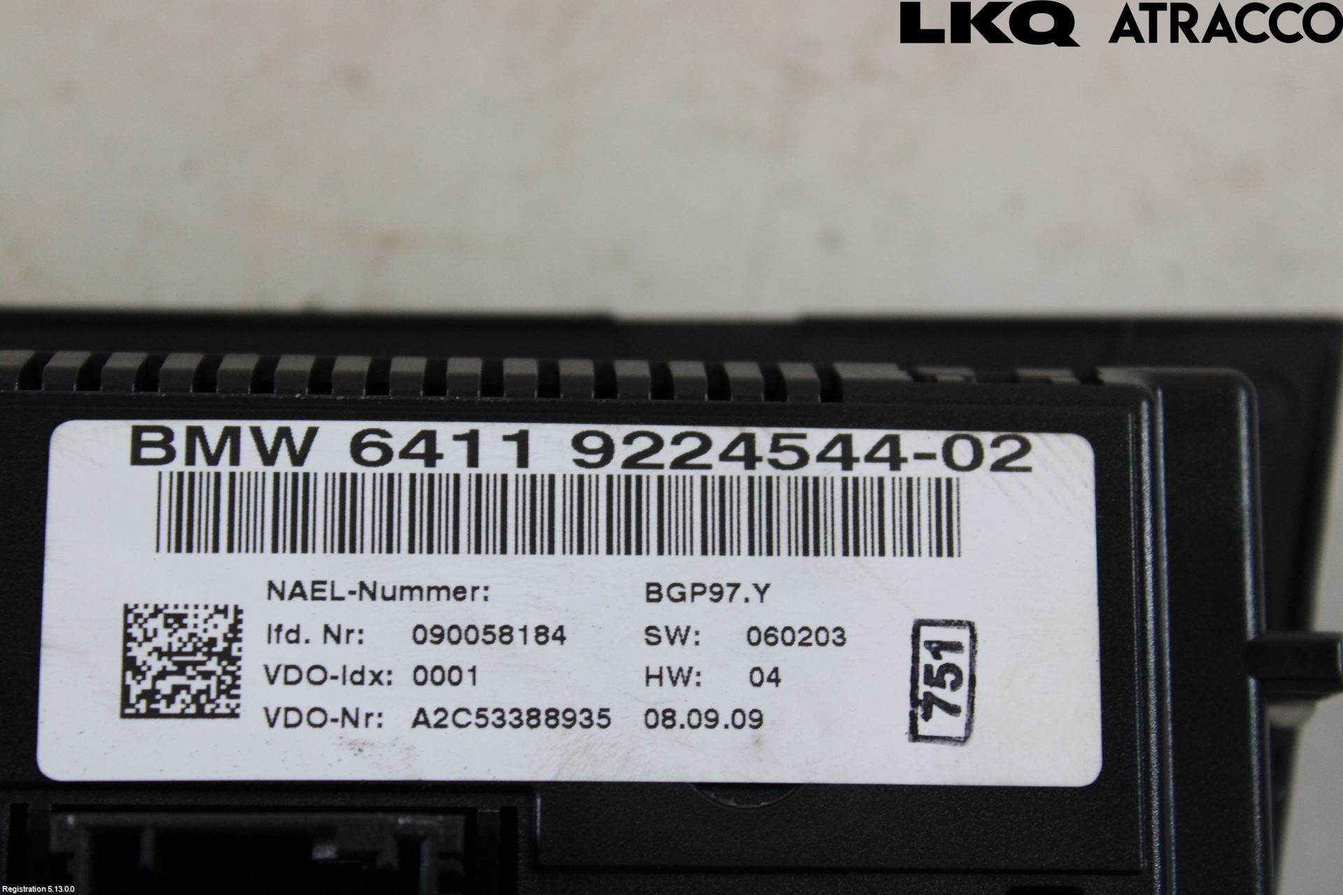 BMW 3 E90/91 SED/TOU 05-12 Värmereglage