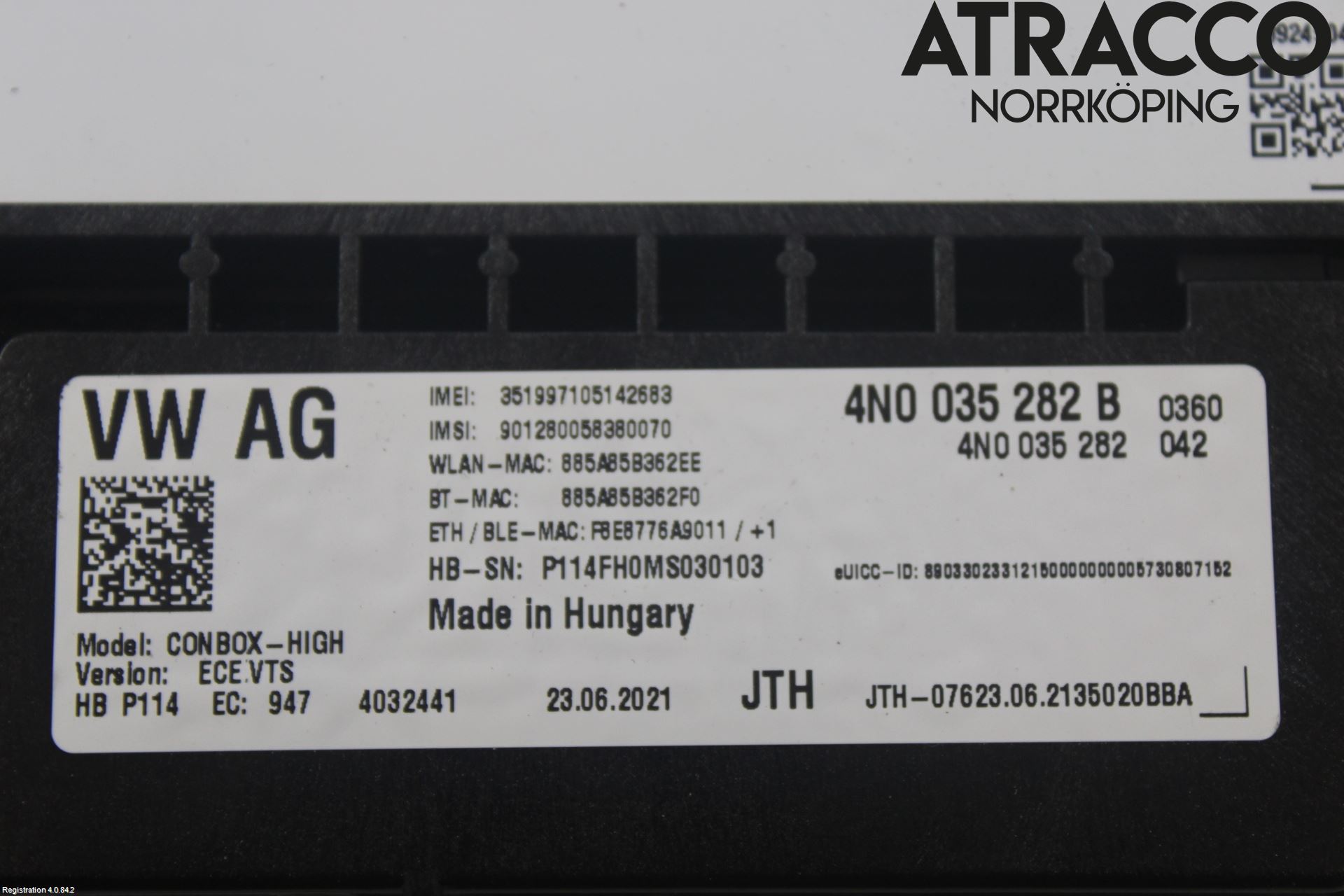 Audi E-TRON GT FW 21- Styrenhet Övrigt