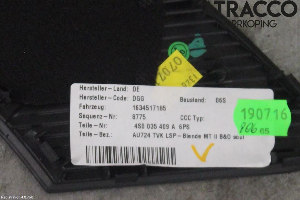 Audi R8 Högtalare Galler