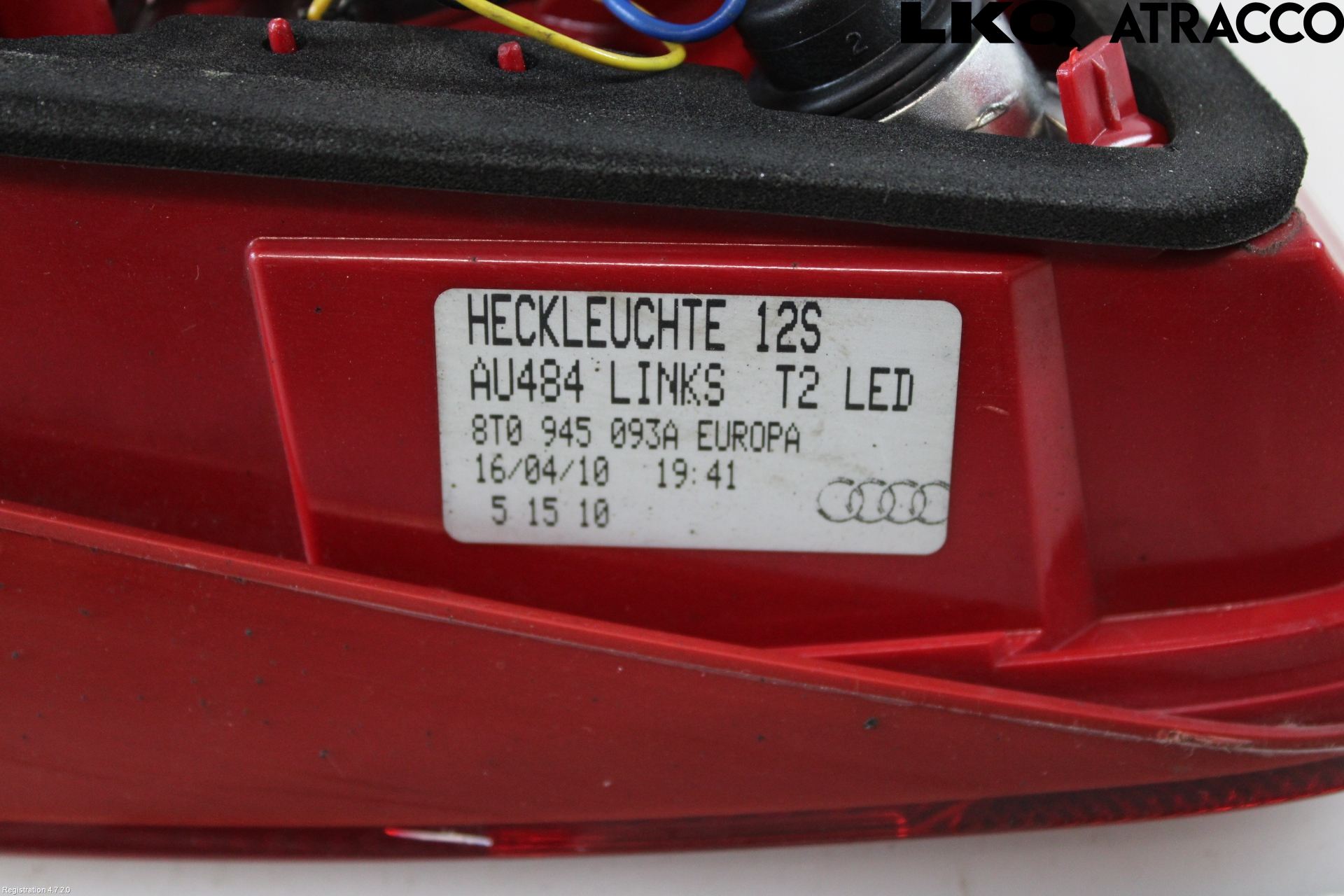 Audi A5 07-16 Bakljus Lucka Vä