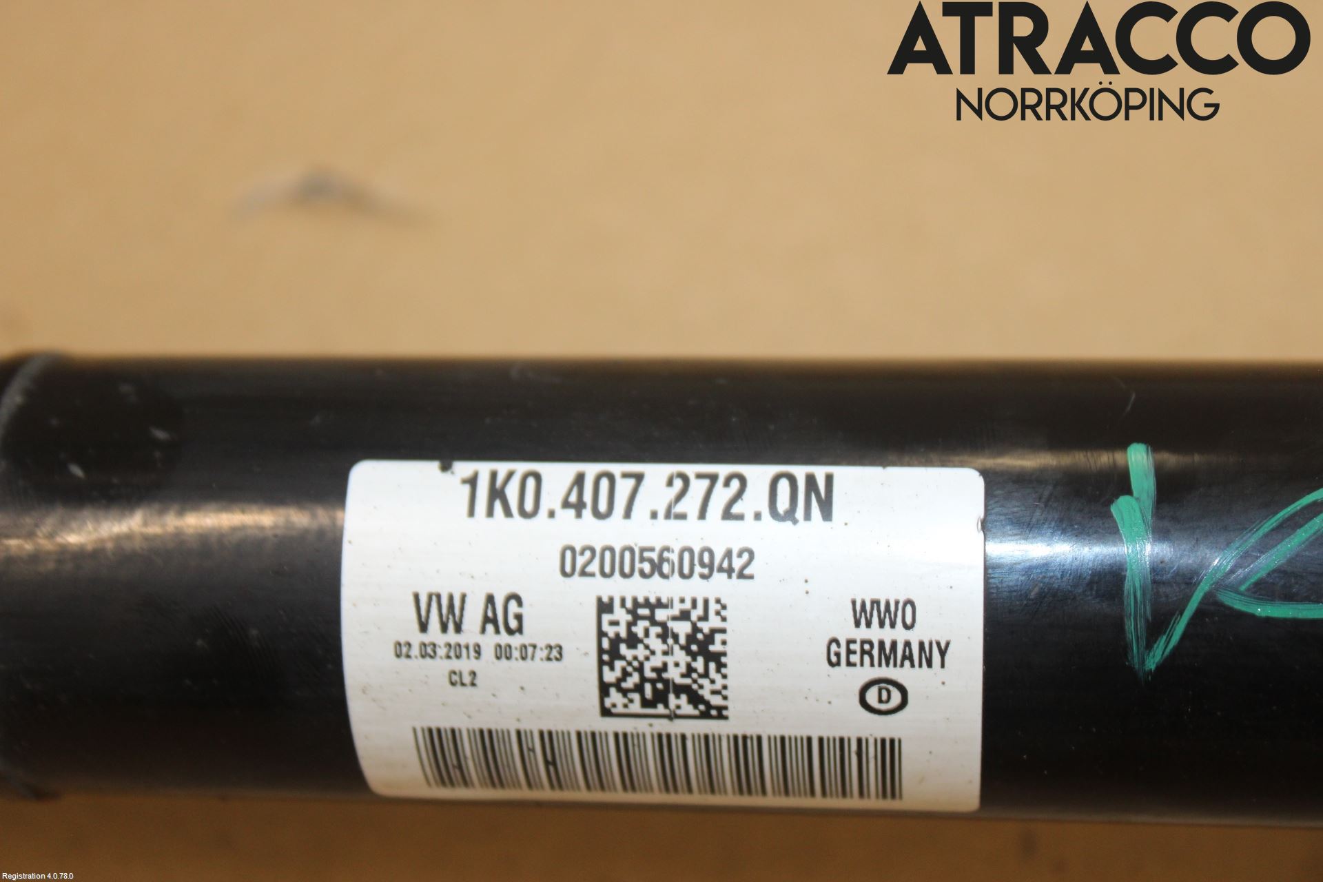 Volkswagen VW GOLF / E-GOLF VII 13-20 Drivaxel Fram Höger