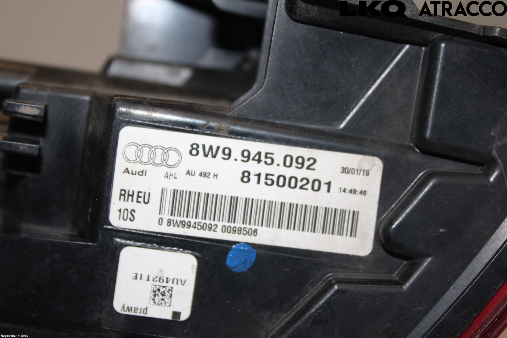 Audi A4/S4 B9 16-19 Bakljus Höger