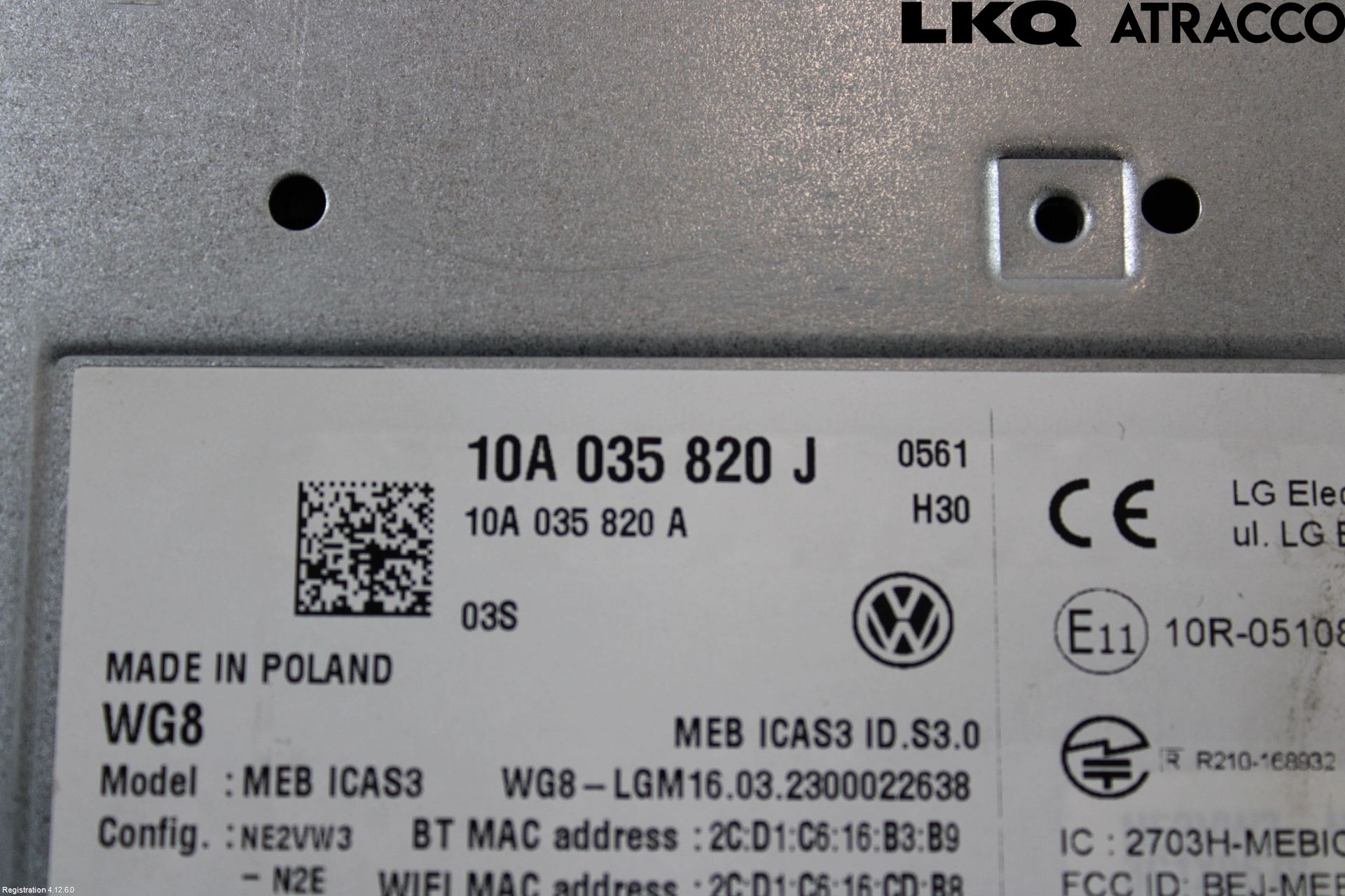 Volkswagen VW ID.3 21- Cd Radio - Multimediapanel