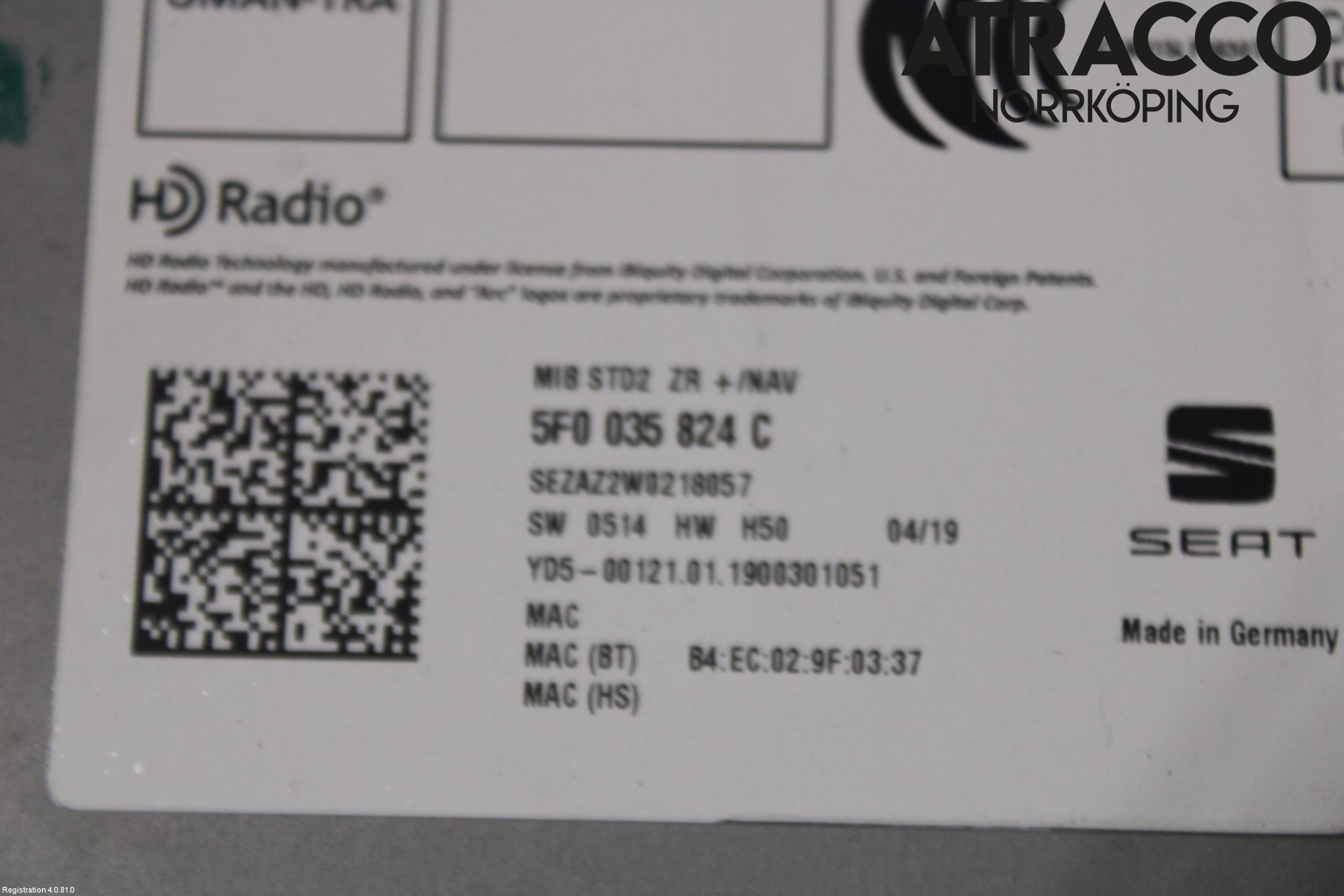 Seat LEON 13-20 Cd Radio - Multimediapanel