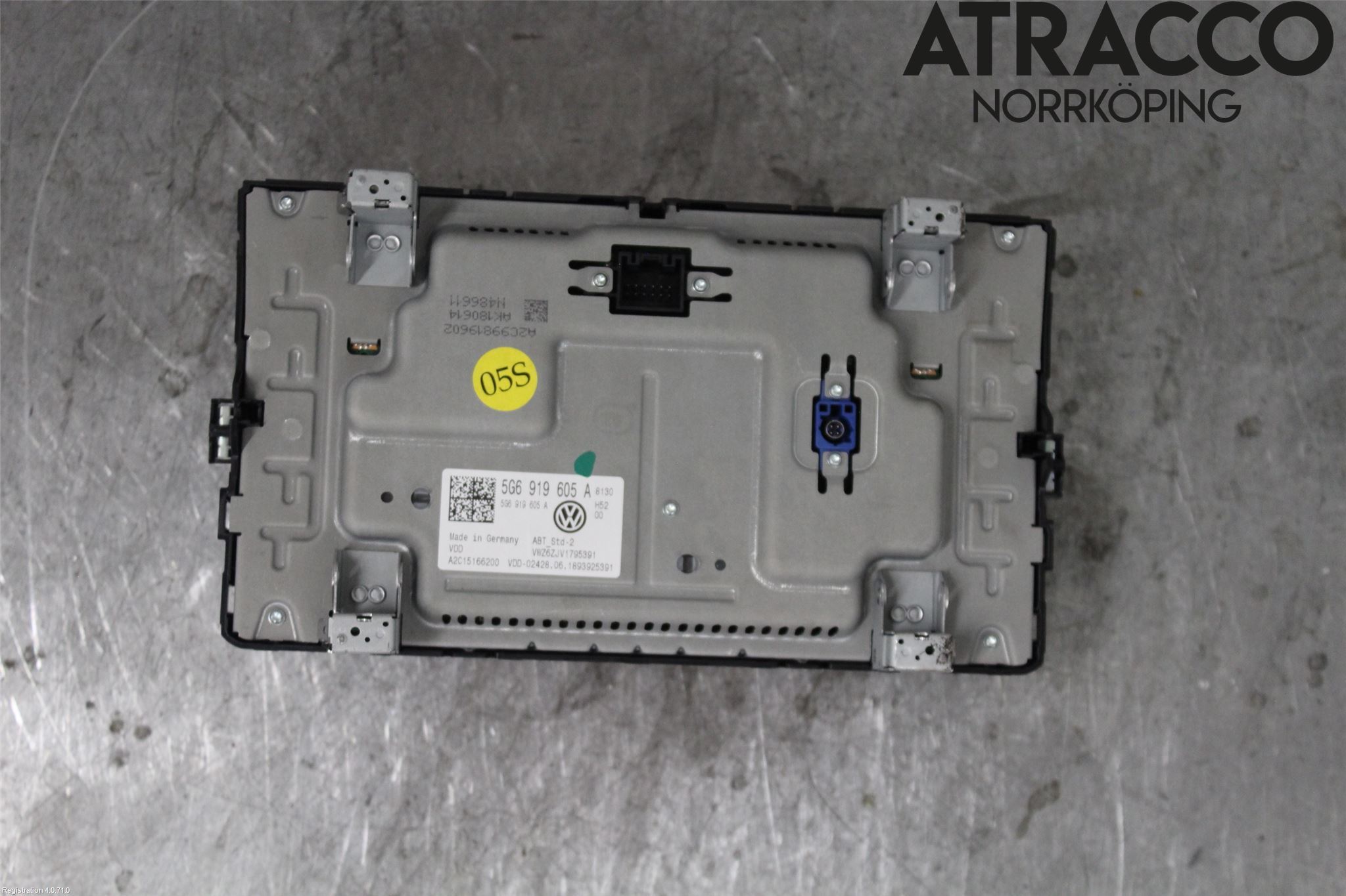Volkswagen VW GOLF / E-GOLF VII 13-20 Multifunktionsdisplay