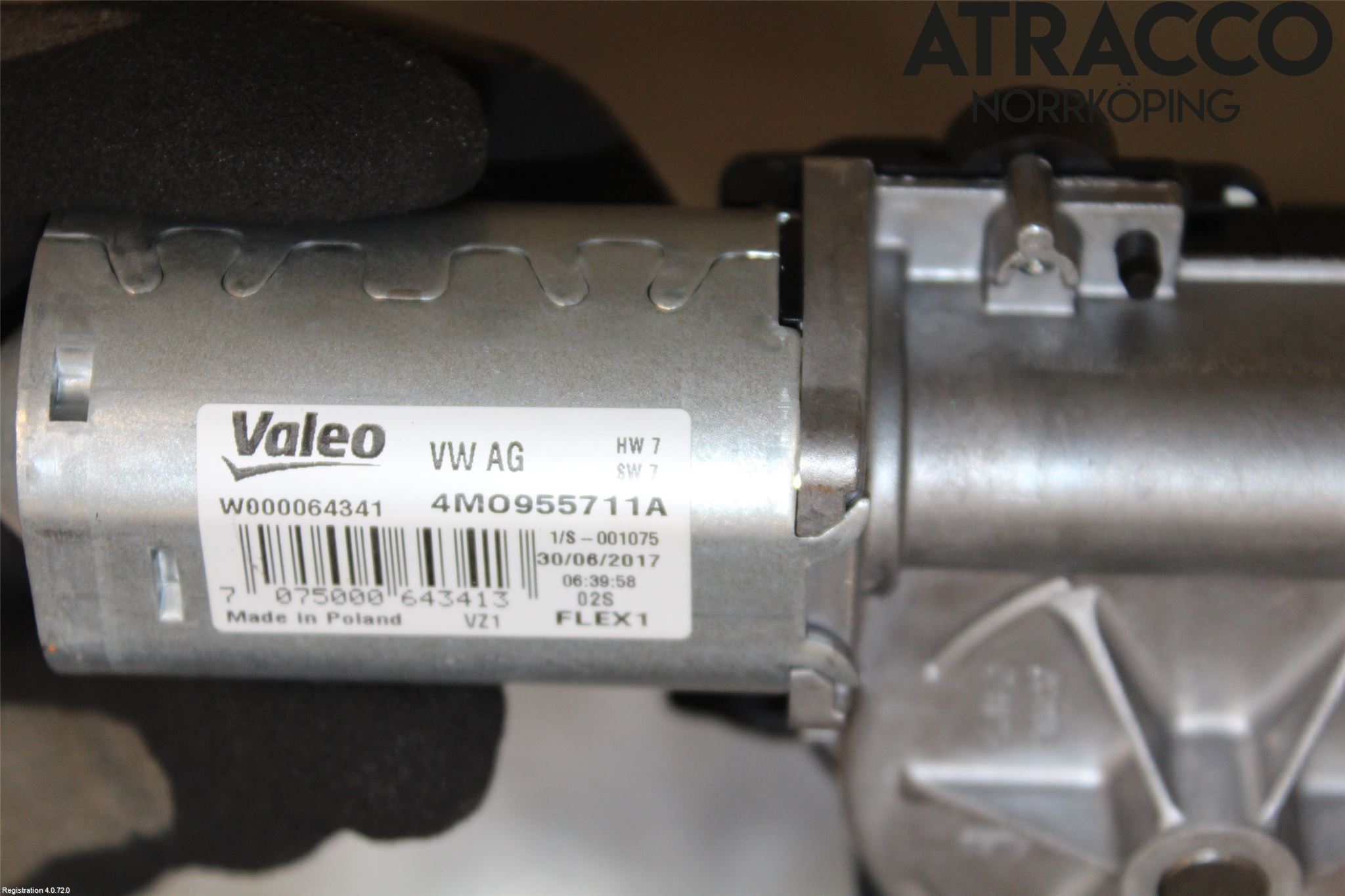 Audi A4/S4 B9 16-19 Torkarmotor Baklucka