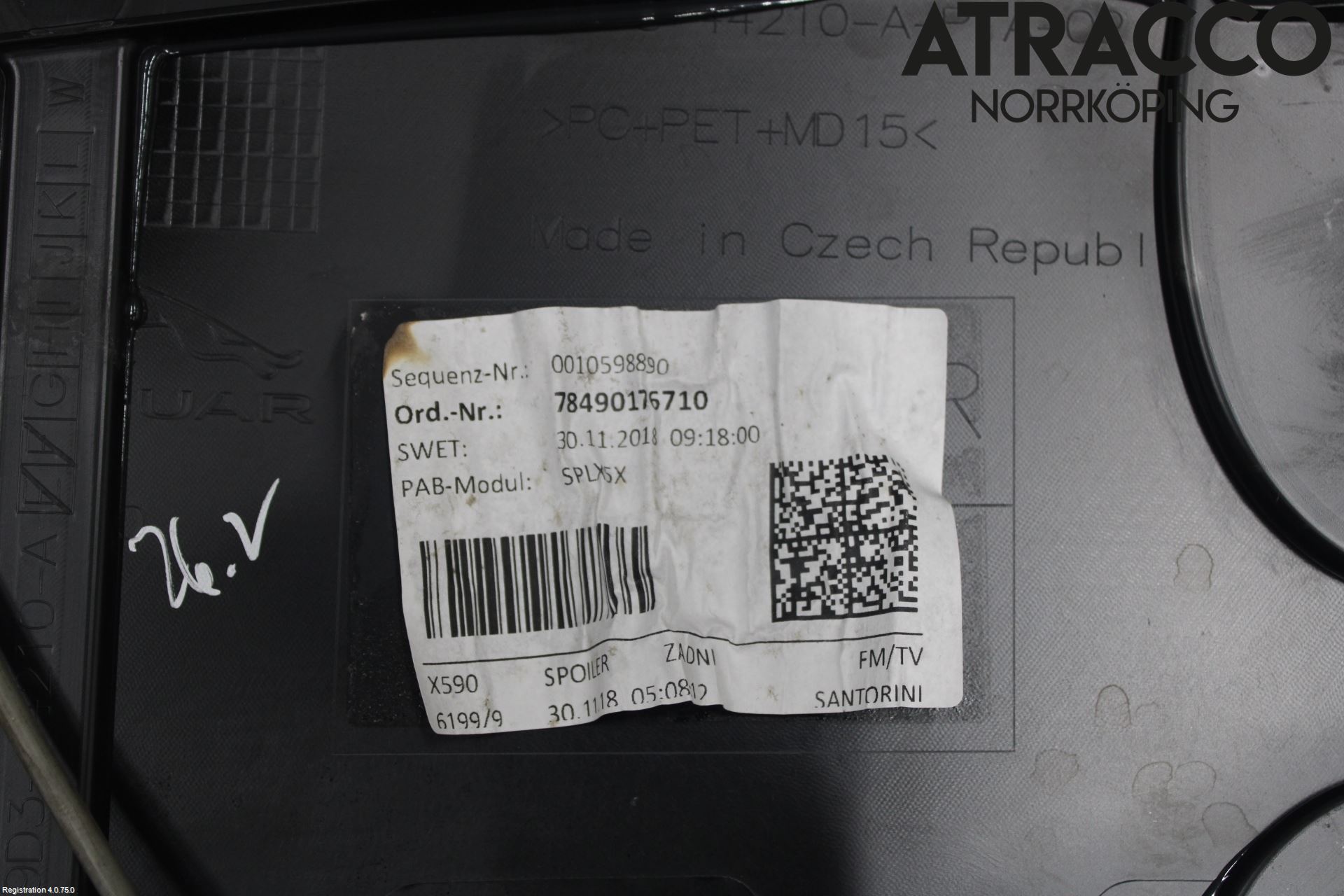 Jaguar I-PACE 18- Spoiler Baklucka