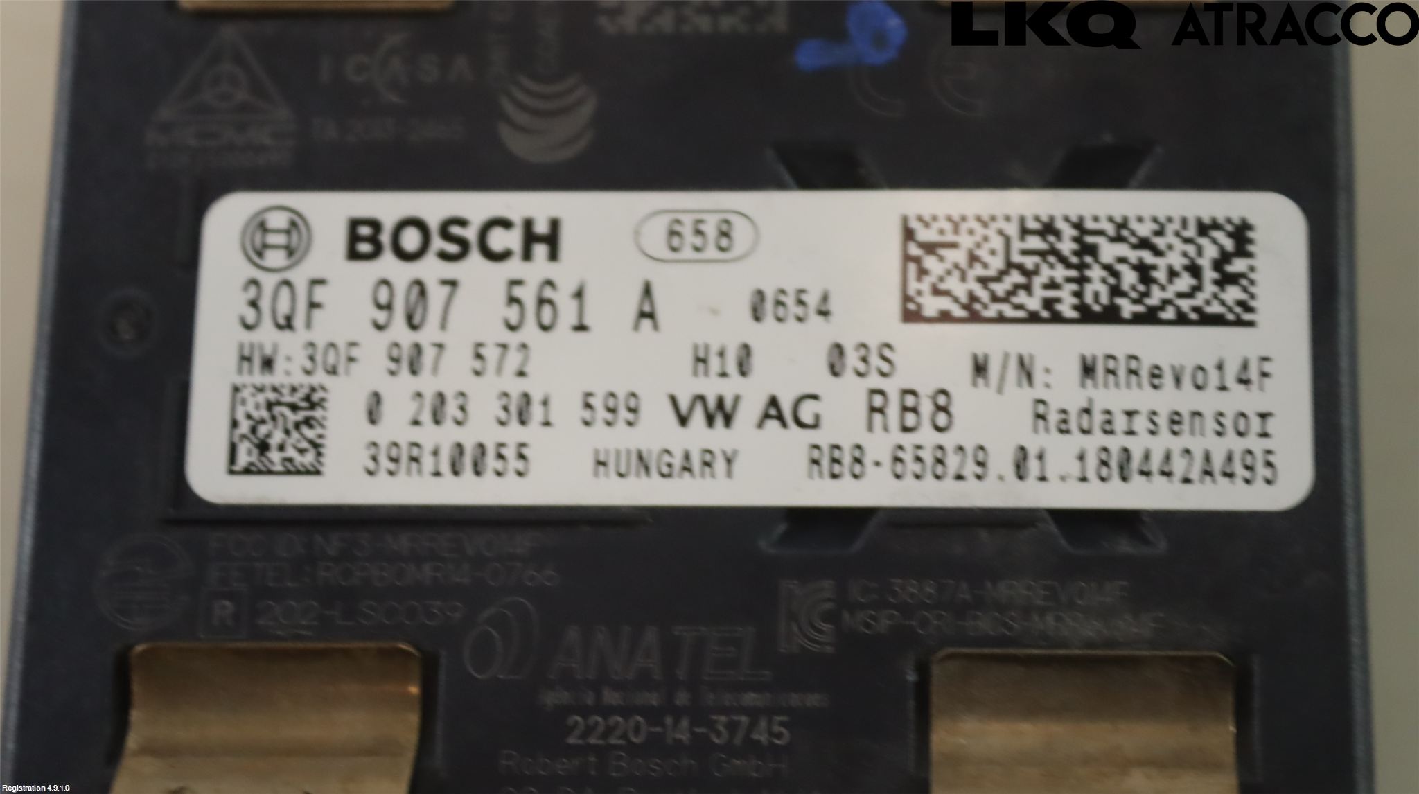 Skoda OCTAVIA (5E) 13-20 Sensor Aktivt Kollisionsskydd