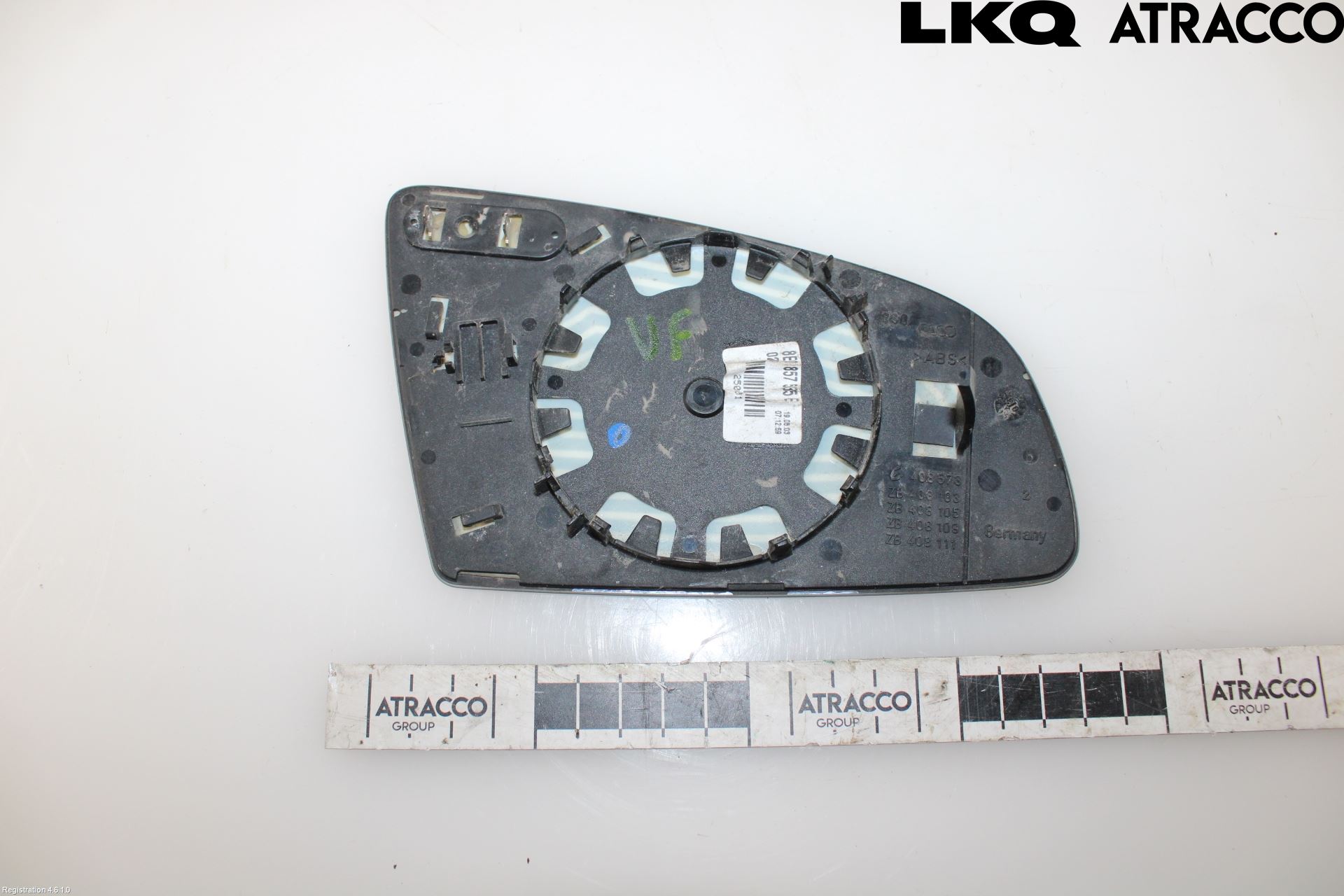 Audi A4/S4 01-05 Spegelglas Vä