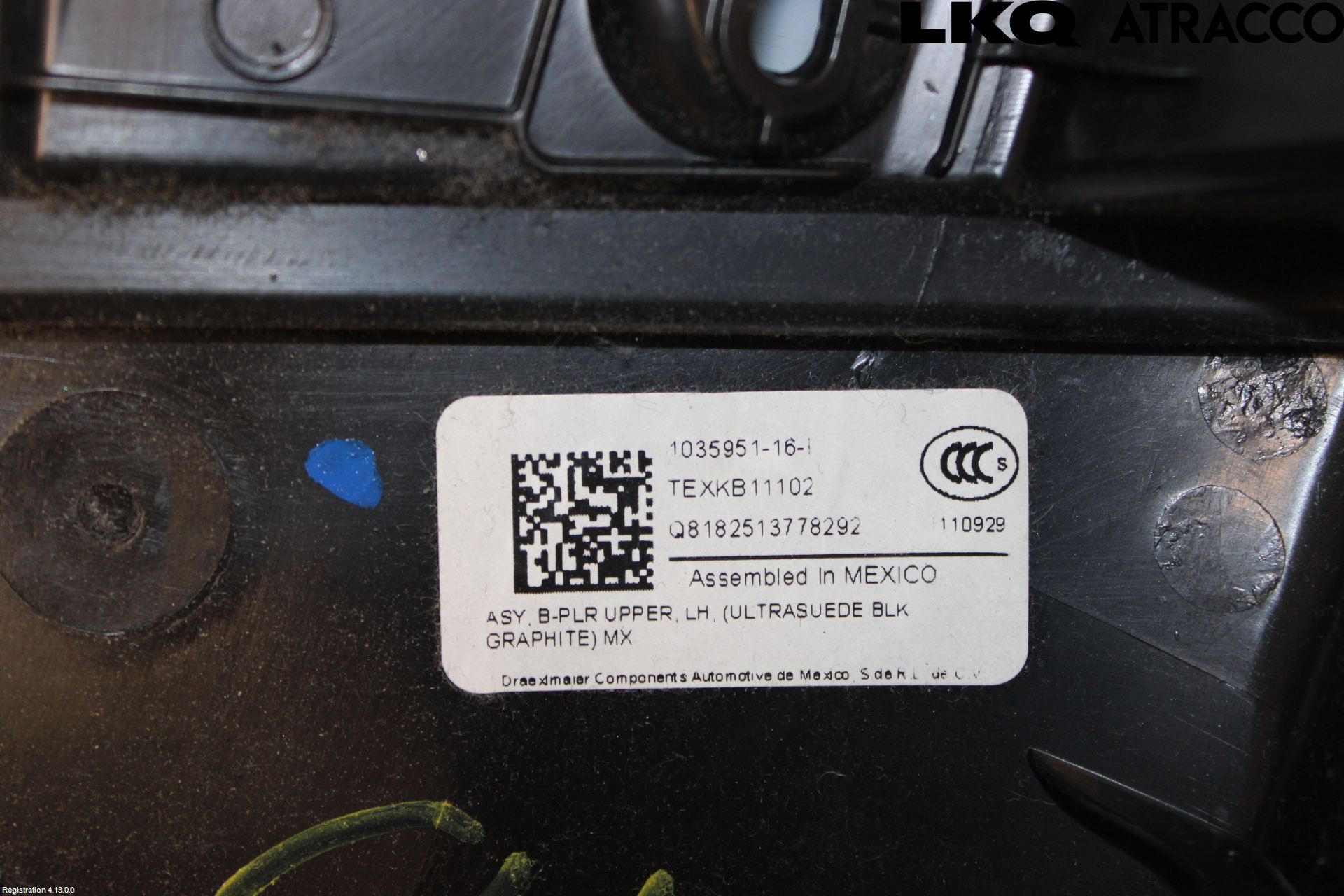 Tesla MODEL X 16- Inr Plastd A-B-C Stolpe