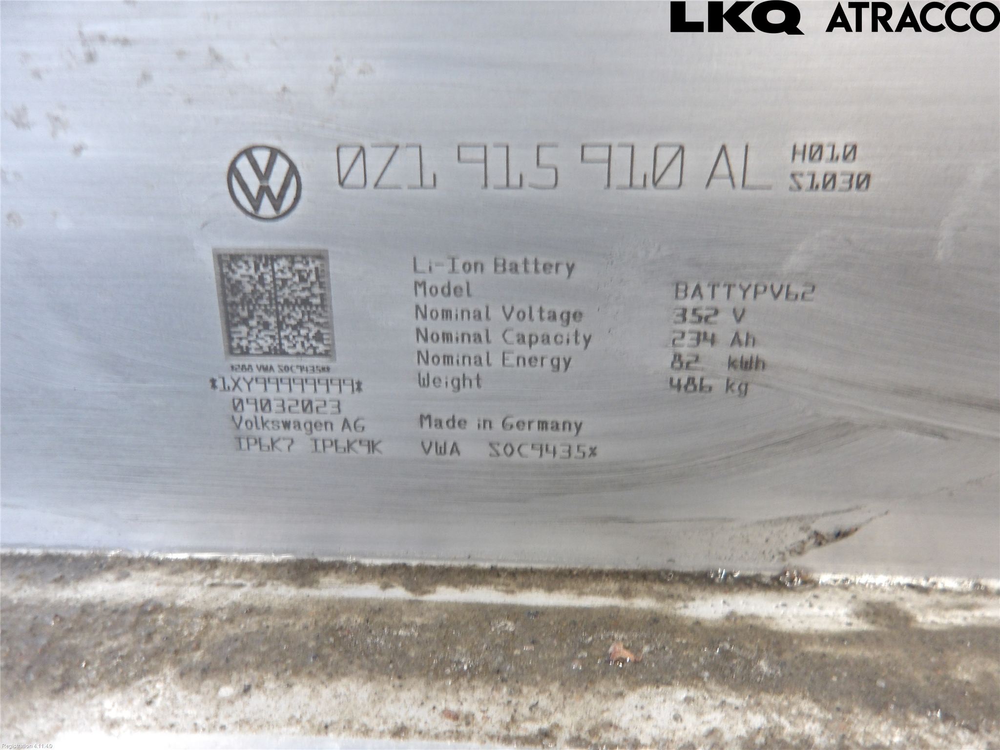 Volkswagen VW ID.4 21- Batteri Högspänning