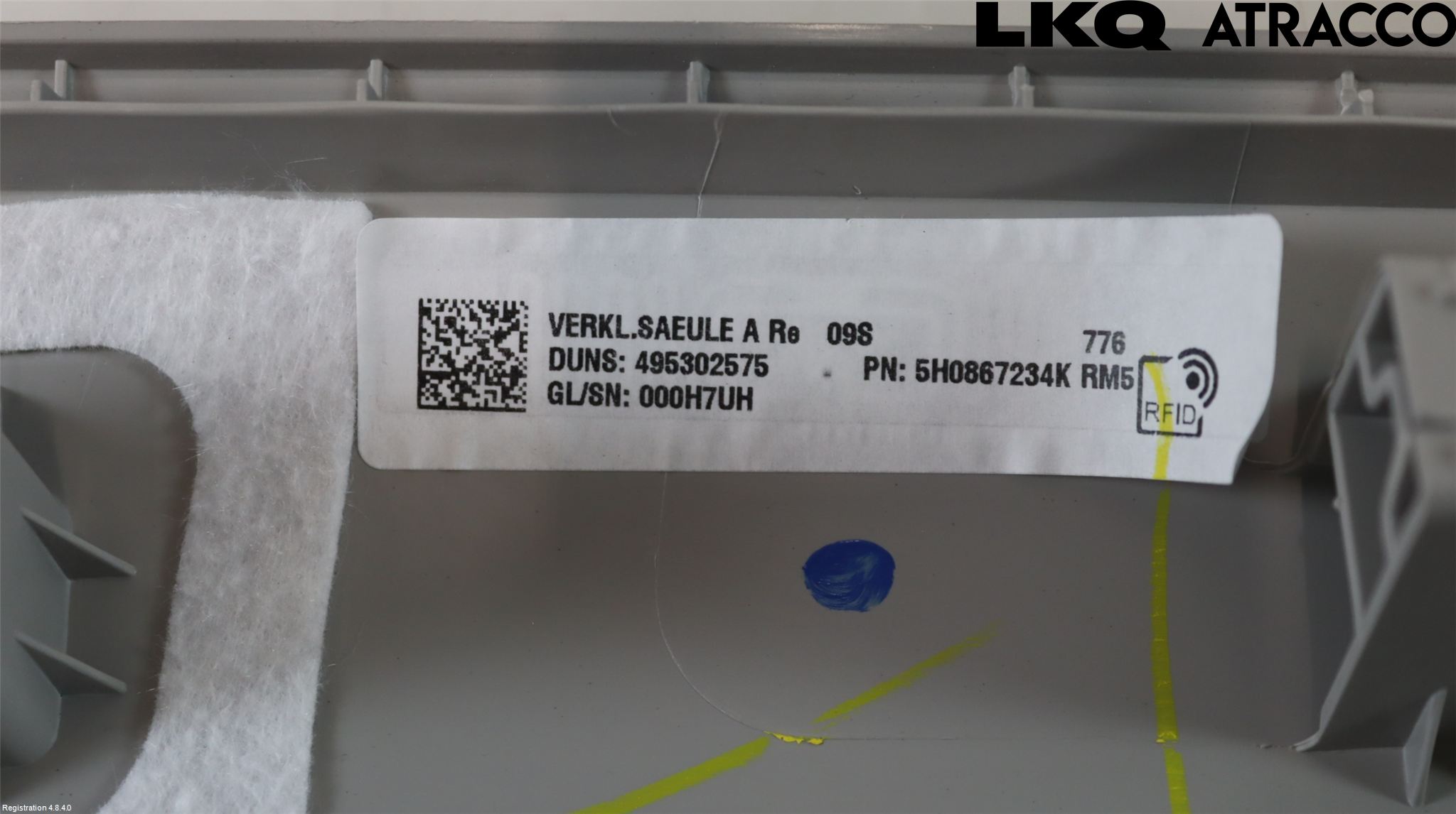 Volkswagen VW GOLF / E-GOLF VIII 20- Inr Plastd A-B-C Stolpe