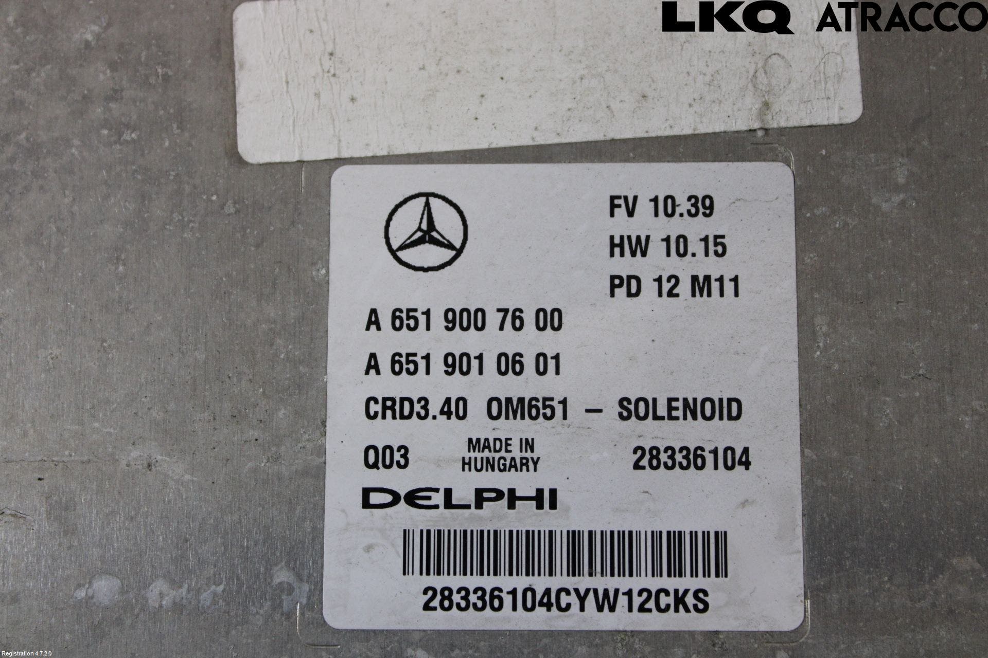 Mercedes-Benz MB B-KLASS (W246/W242) 12-19 Styrenhet Inspump Diesel