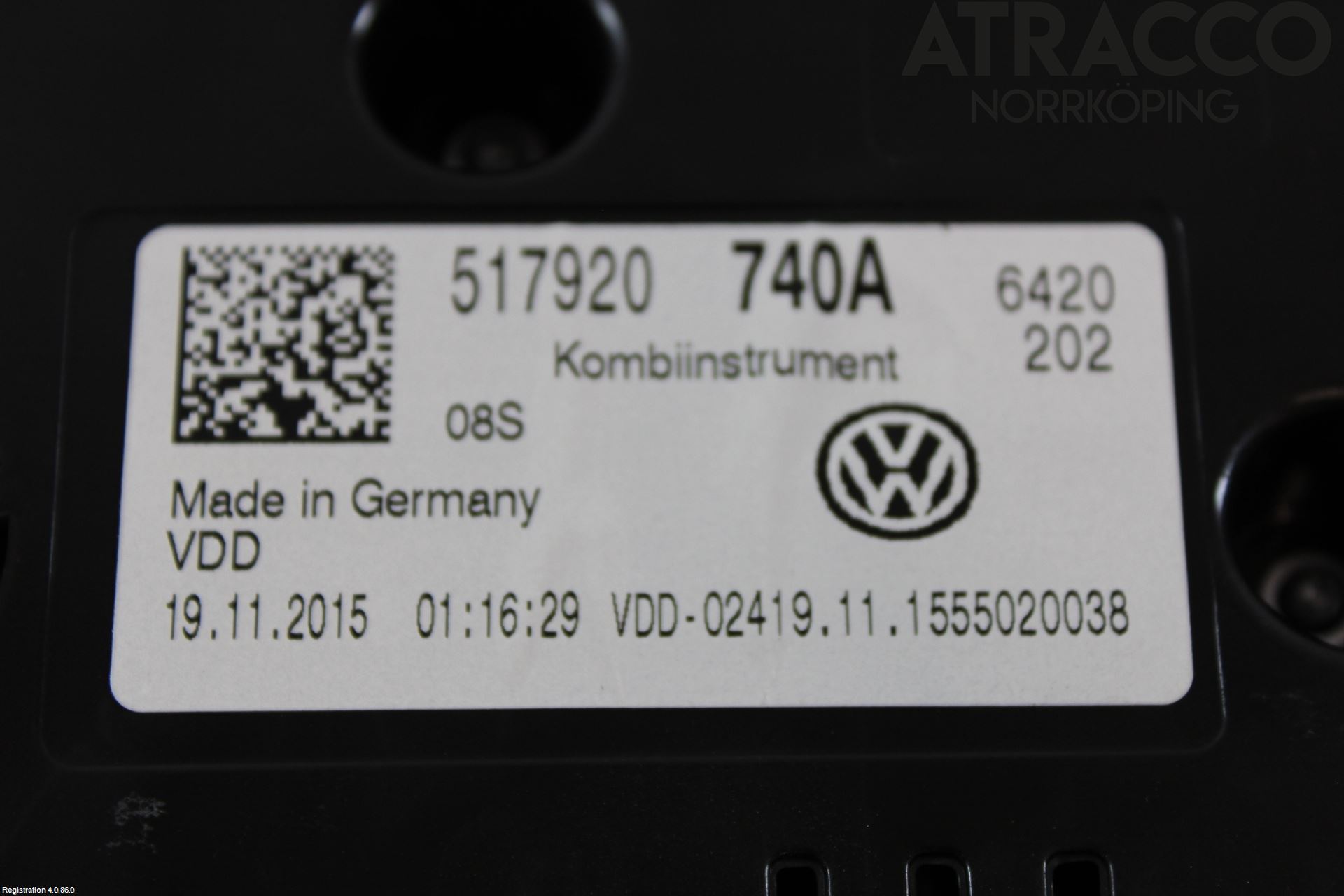 Volkswagen VW GOLF SPORTSVAN 15-20 Instrument Komb