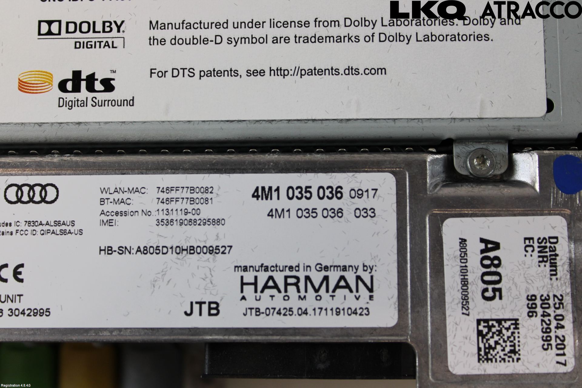 Audi Q7/SQ7 Cd Radio - Multimediapanel