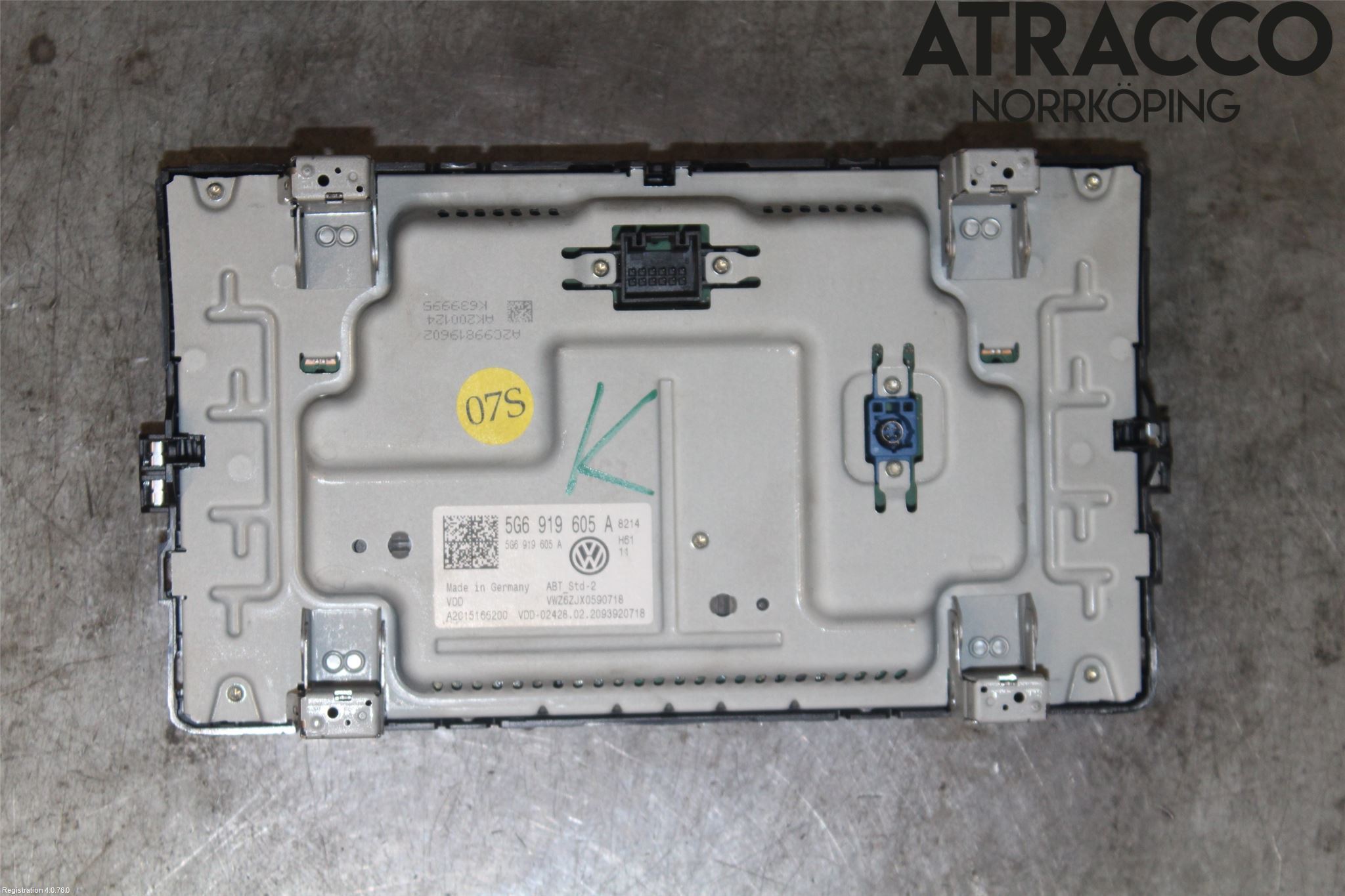 Volkswagen VW GOLF / E-GOLF VII 13-20 Multifunktionsdisplay