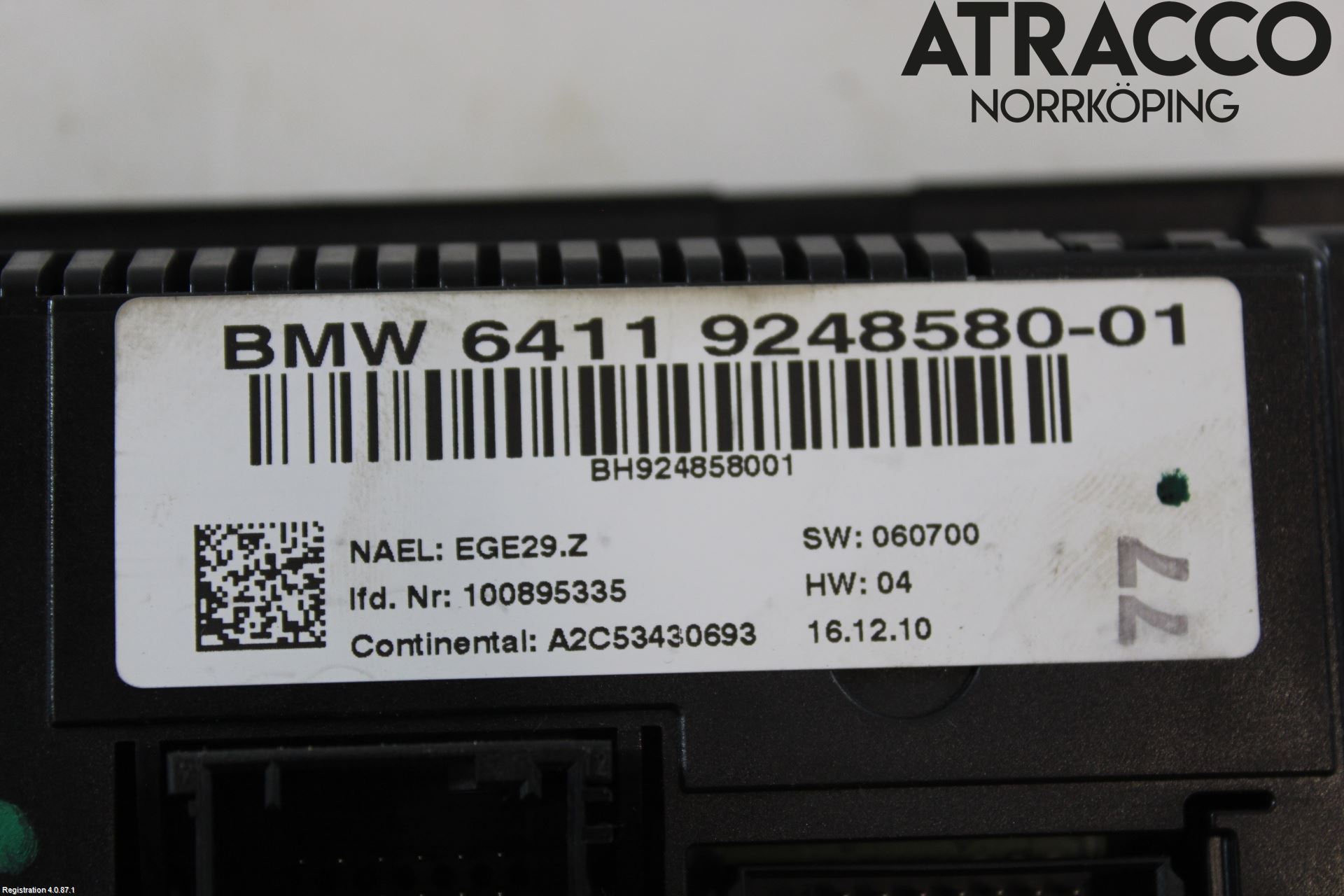BMW 3 E90/91 SED/TOU 05-12 Värmereglage