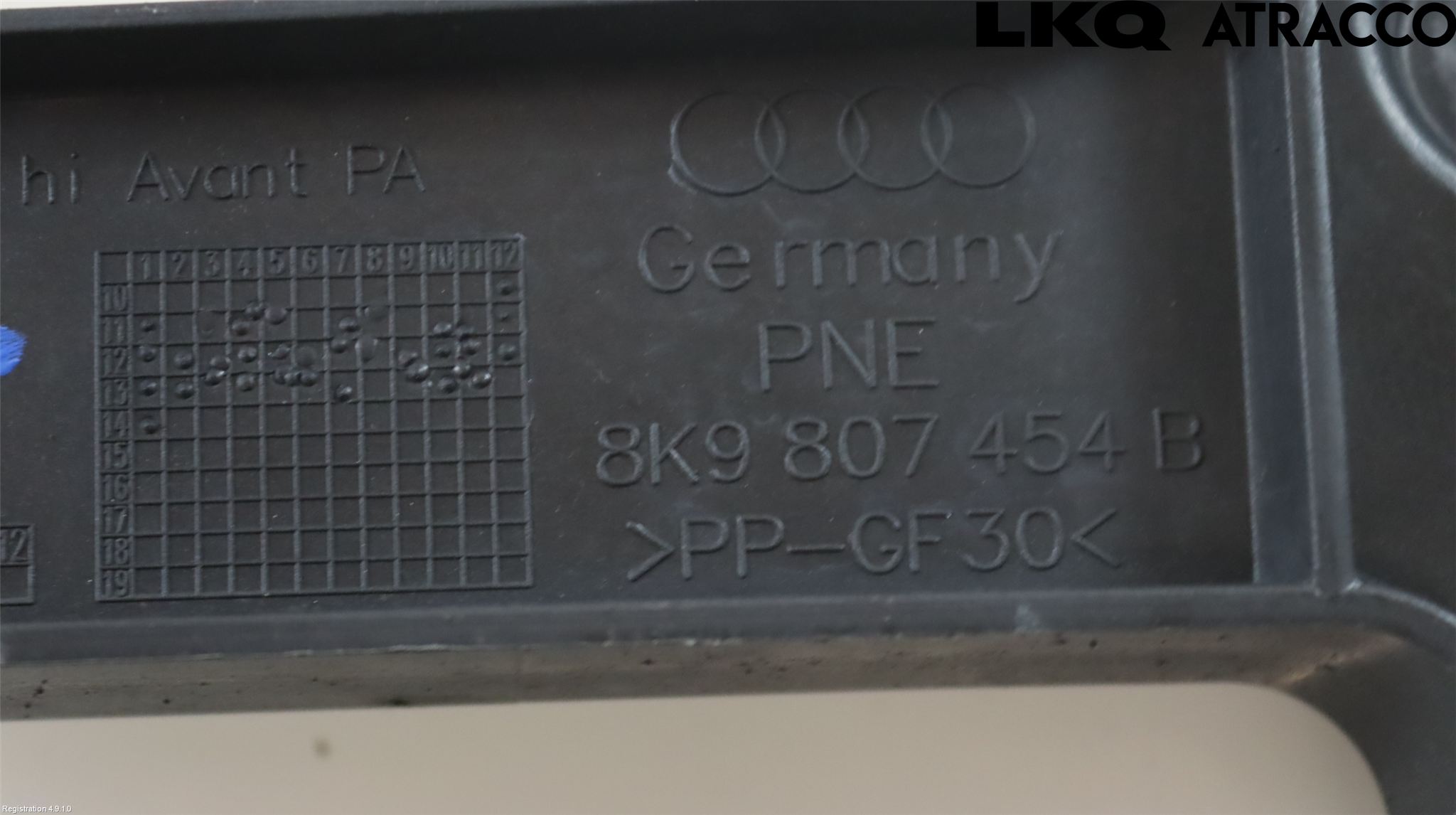 Audi A4 12-15 Stötfångarfäste Bak Hö