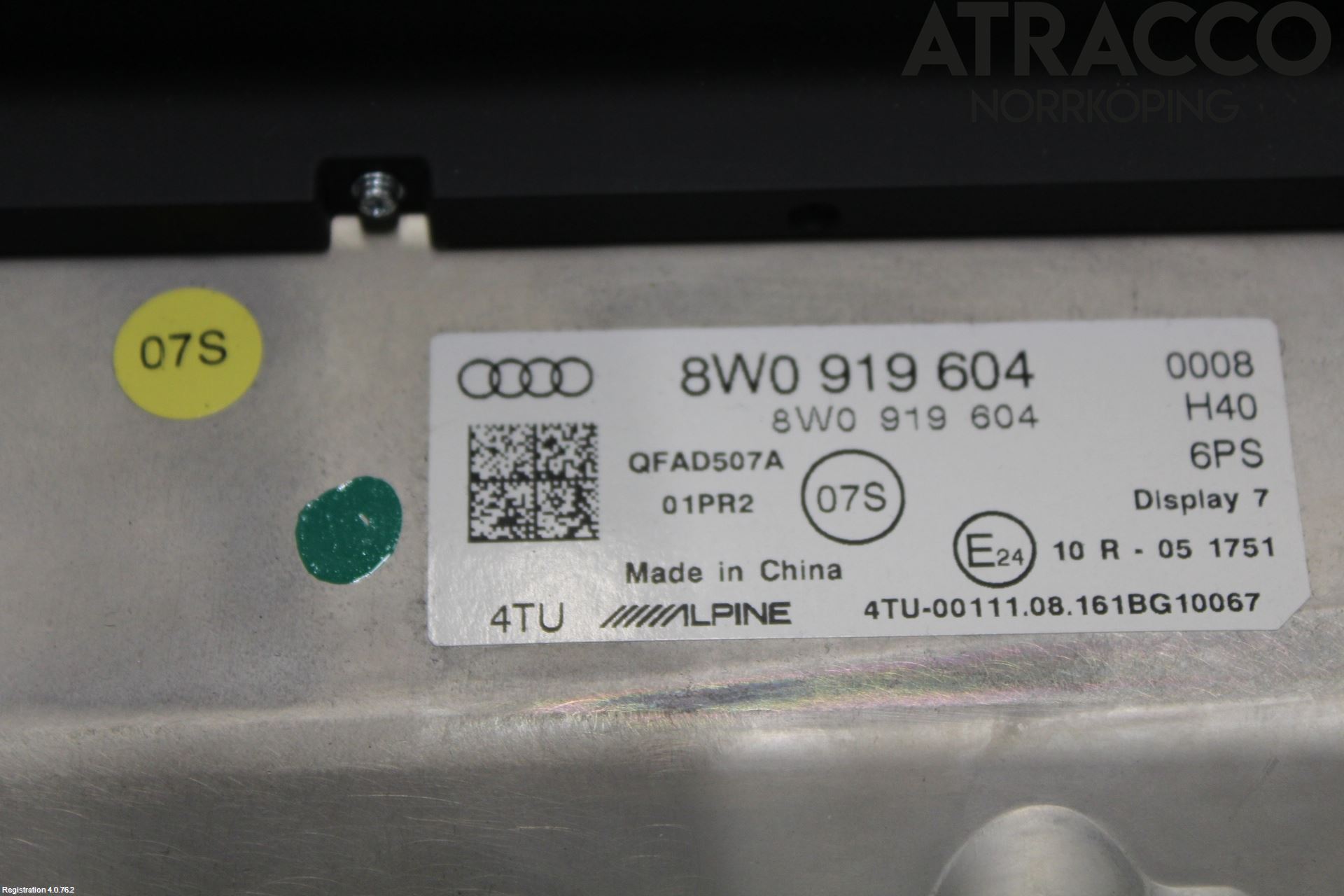 Audi A4/S4 B9 16-19 Multifunktionsdisplay