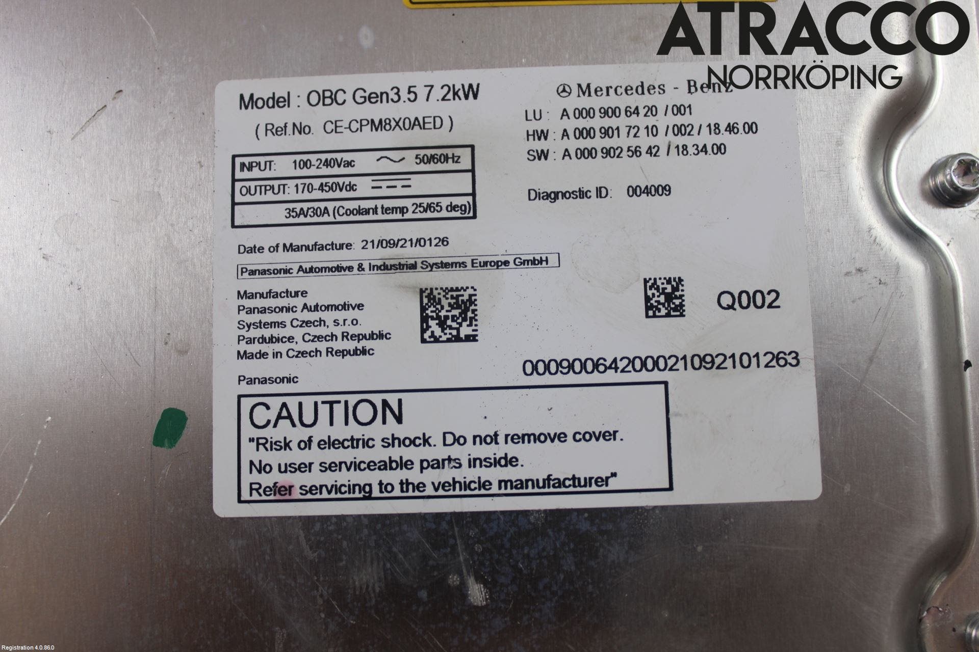 MB GLC-KLASS (X253/C253) 15-22 Batteriladdare Högspänning