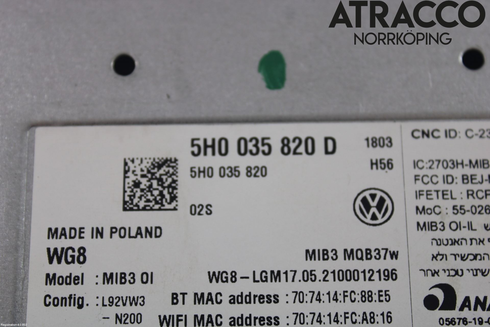Volkswagen VW GOLF / E-GOLF VIII 20- Cd Radio - Multimediapanel