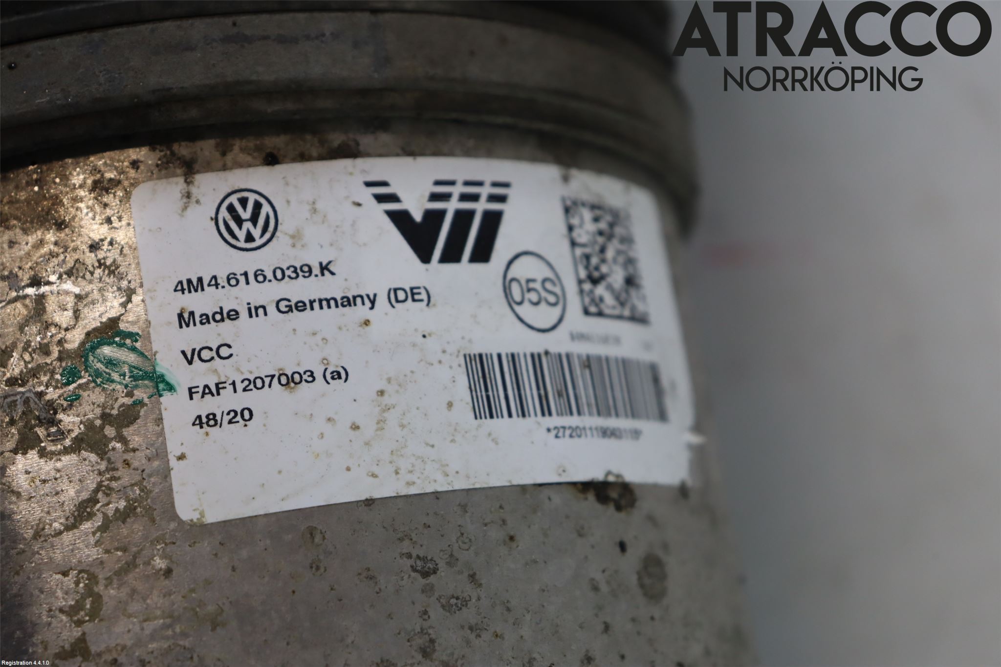Volkswagen VW TOUAREG CR 18- Nivå-Luftfjädring Bälg