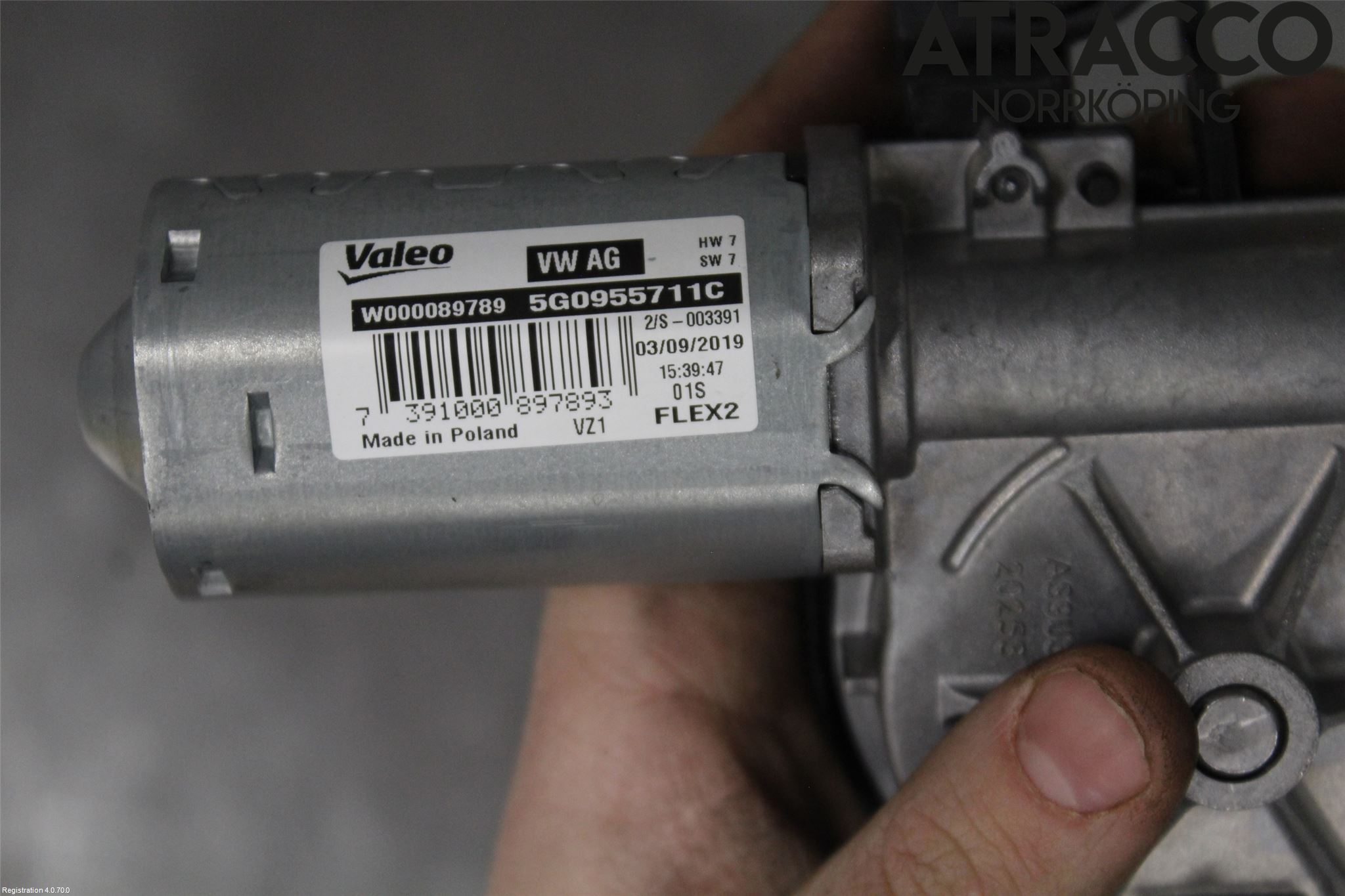Volkswagen VW PASSAT 15-19 Torkarmotor Baklucka