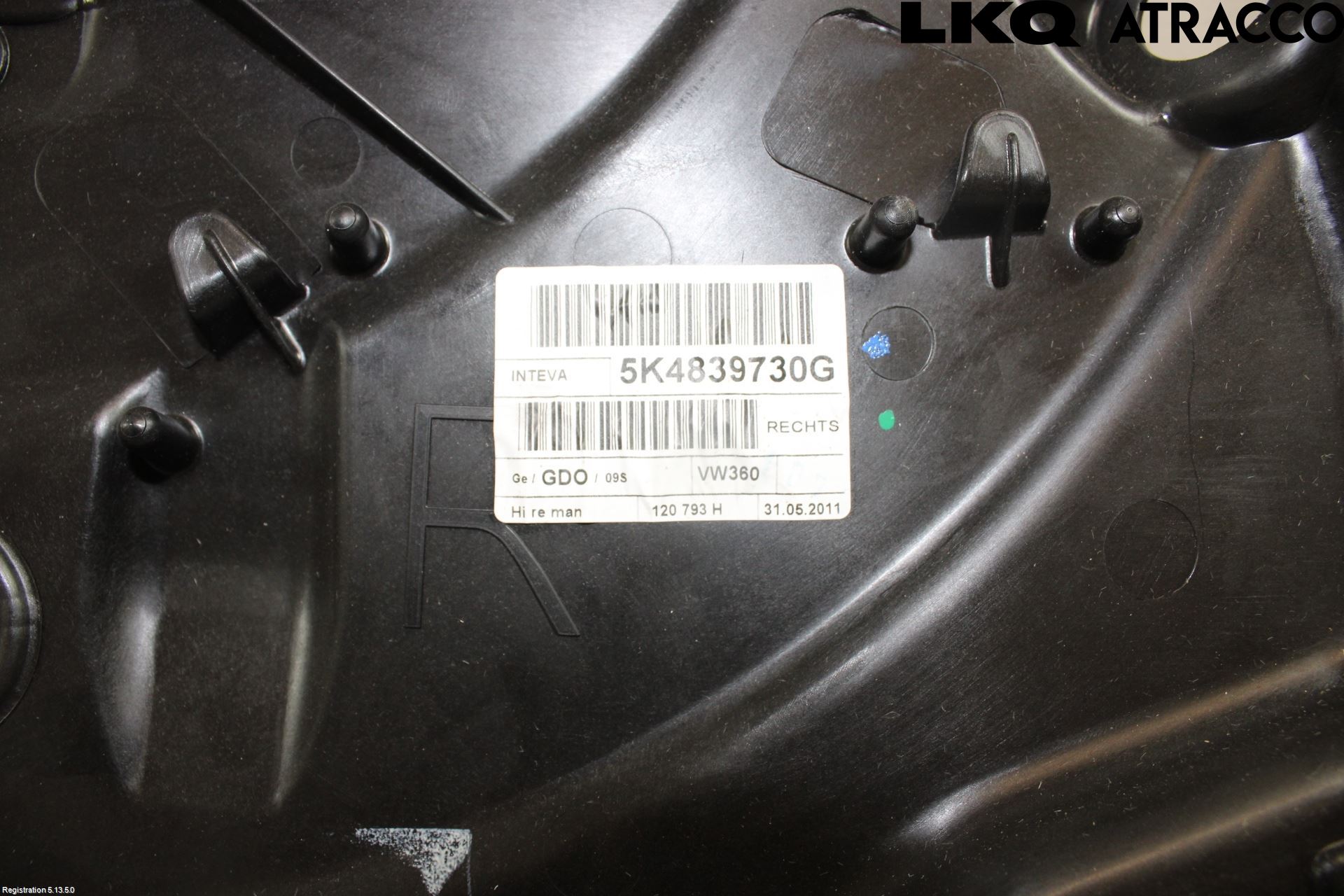 Volkswagen VW GOLF VI 09-13 Fönsterhissmekanism