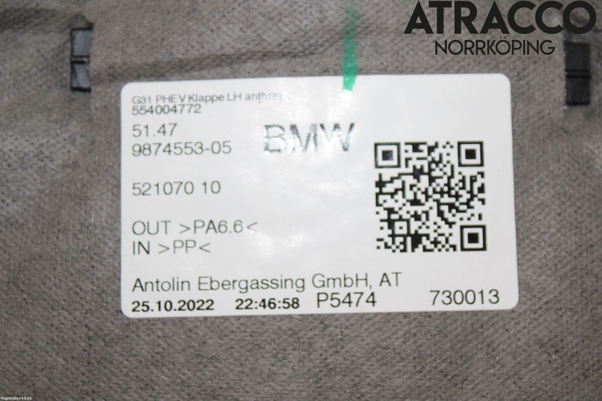 BMW 5 G30/G31/F90 17-23 Inredning Sidoklädsel