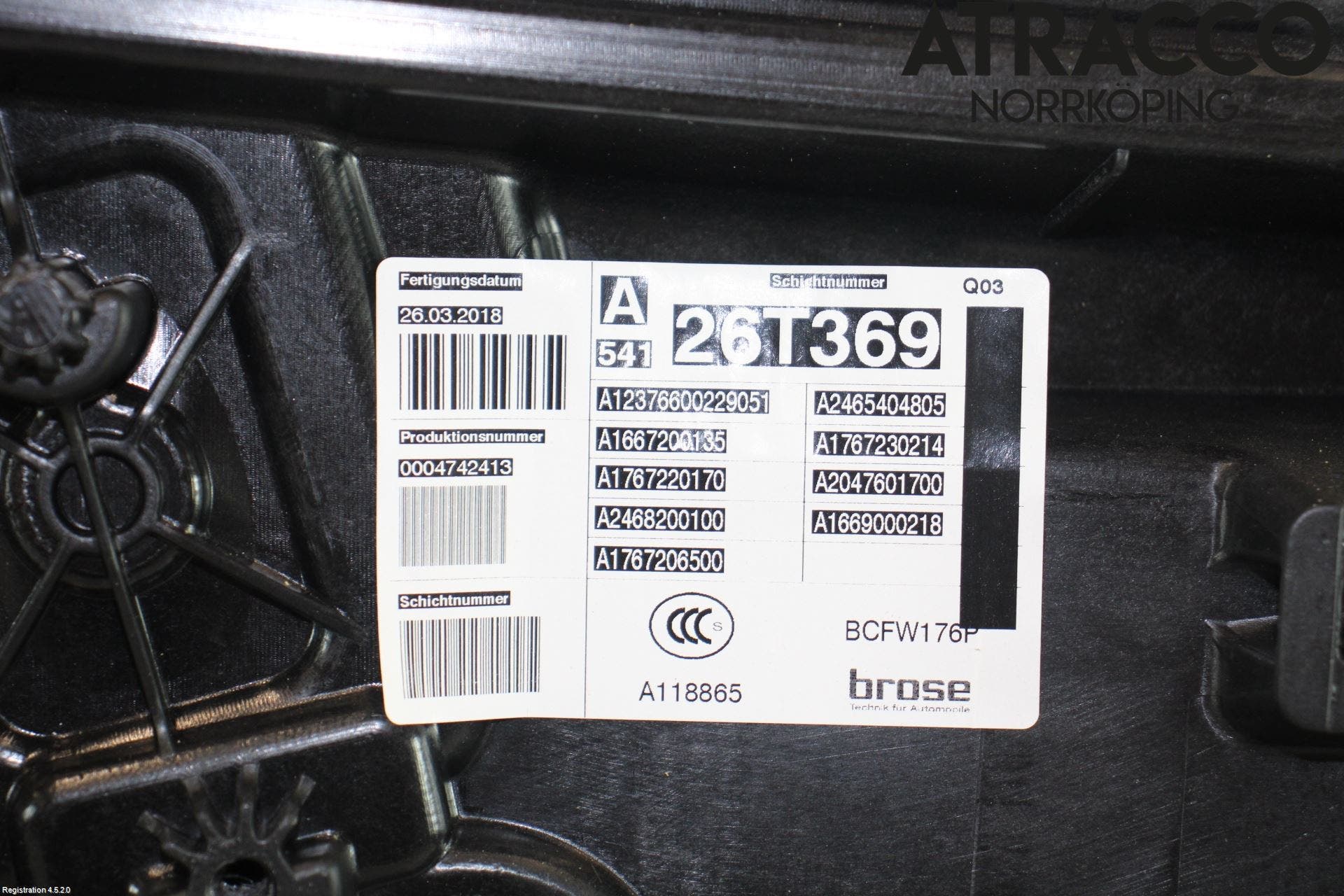 Mercedes-Benz MB A-KLASS (W176) 13-18 Fönsterhiss El Kompl