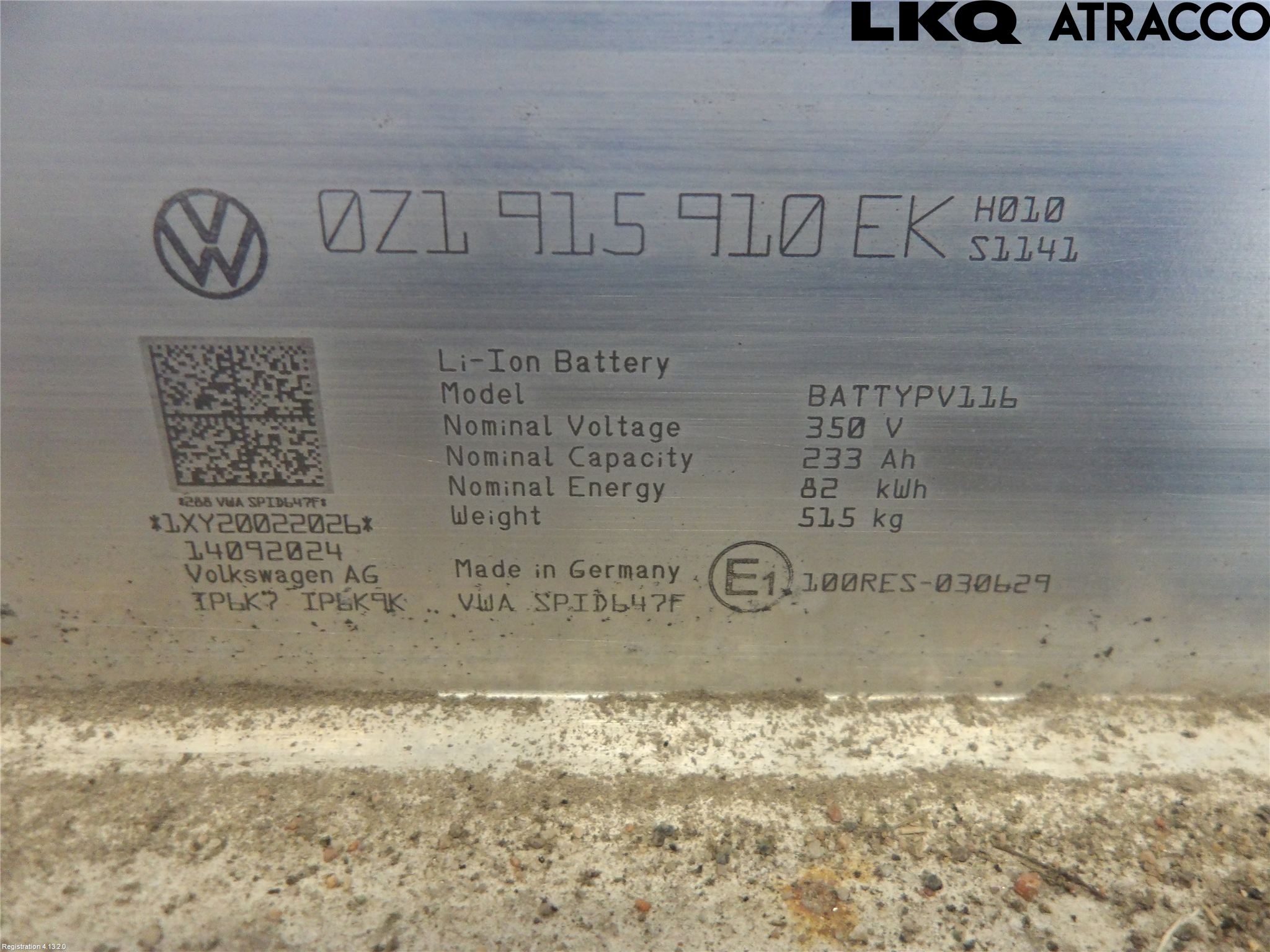 Volkswagen VW ID.7/TOURER 24- Batteri Högspänning