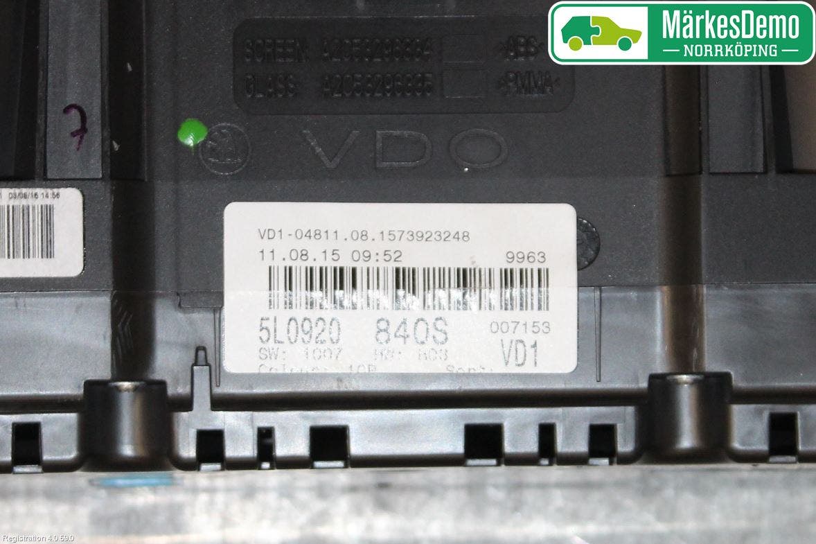 Skoda YETI Instrument Komb