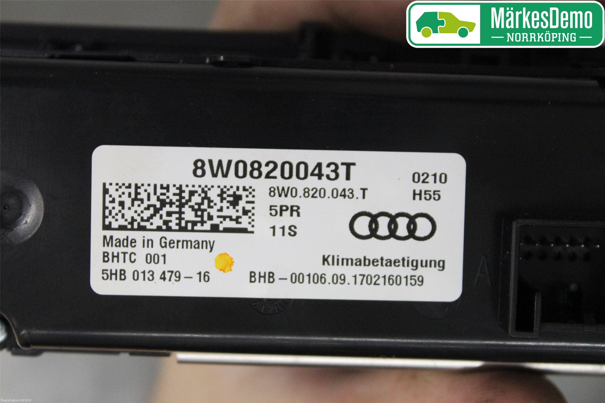 Audi A4/S4 B9 16-19 Värmereglage