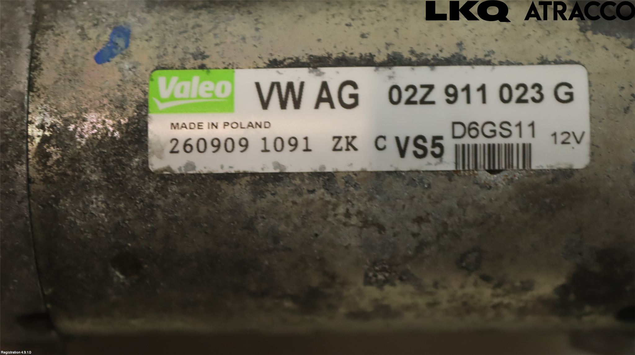 Volkswagen VW GOLF VI 09-13 Startmotor